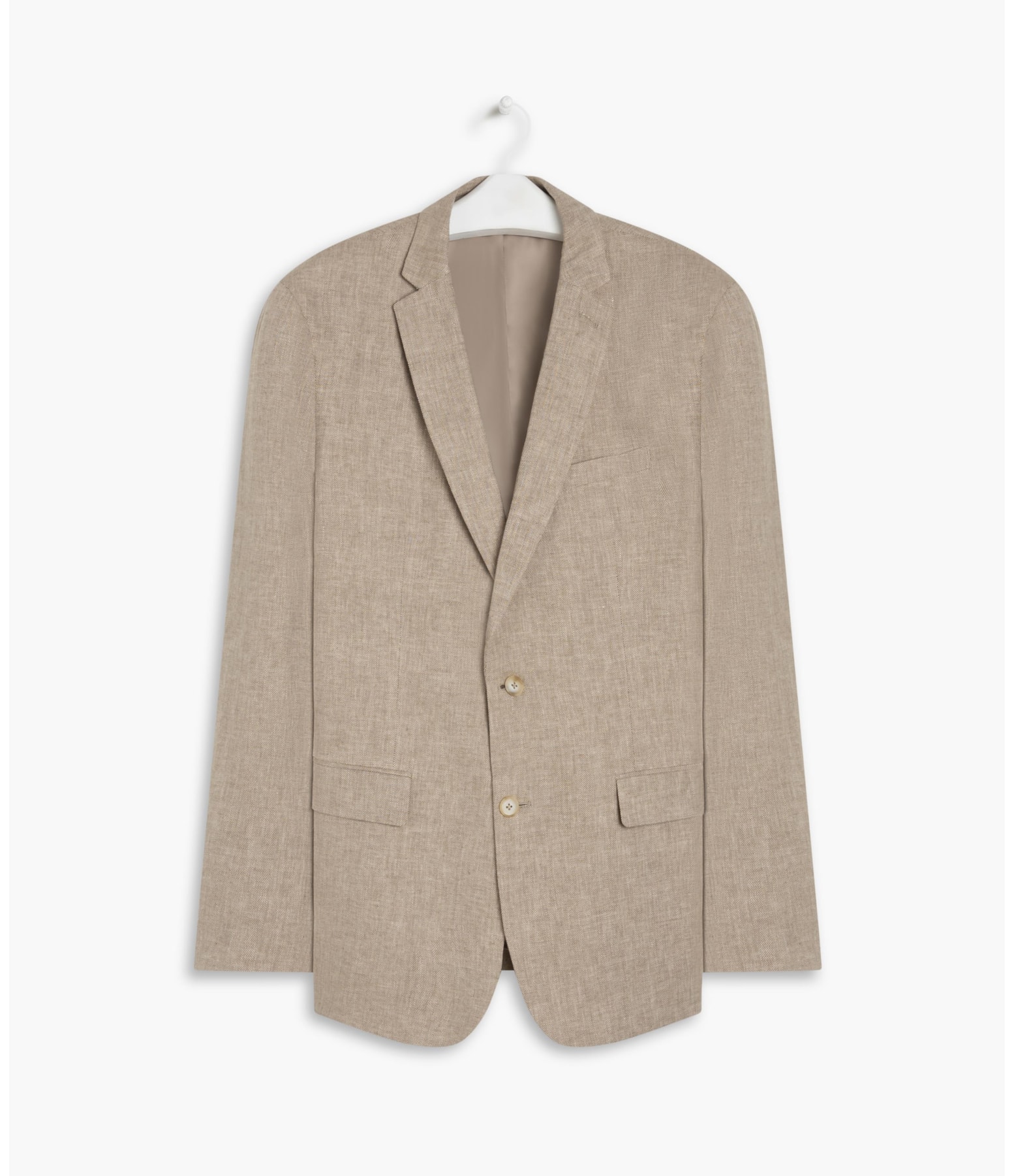 Blazer Puro Linho Chevron Caqui