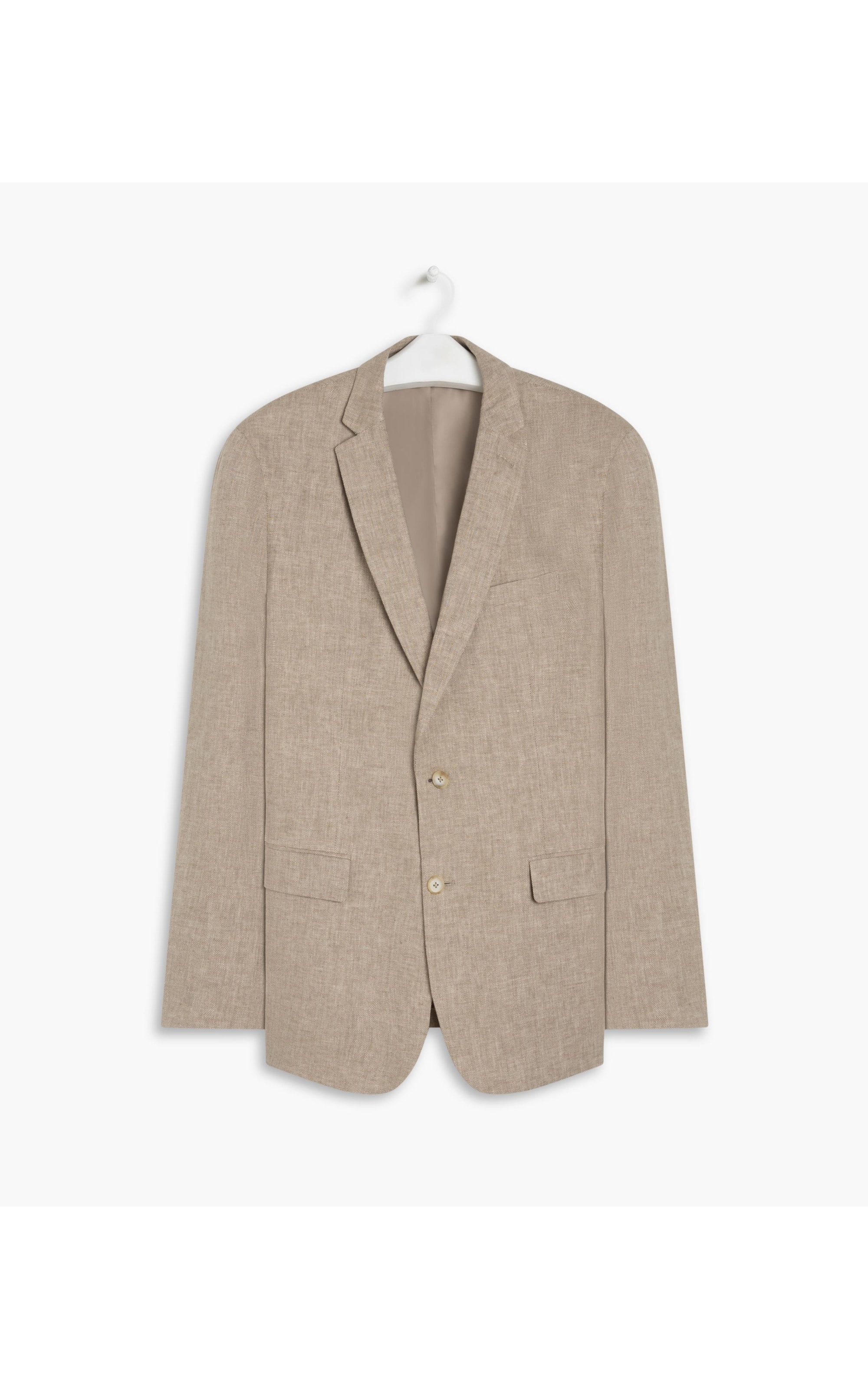 Blazer Puro Linho Chevron Caqui