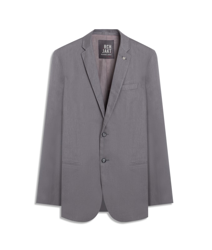 Blazer Puro Linho Cinza Medio