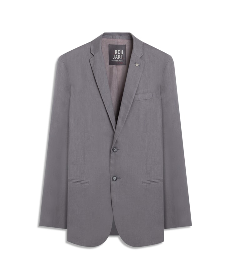 Blazer Puro Linho Cinza Medio