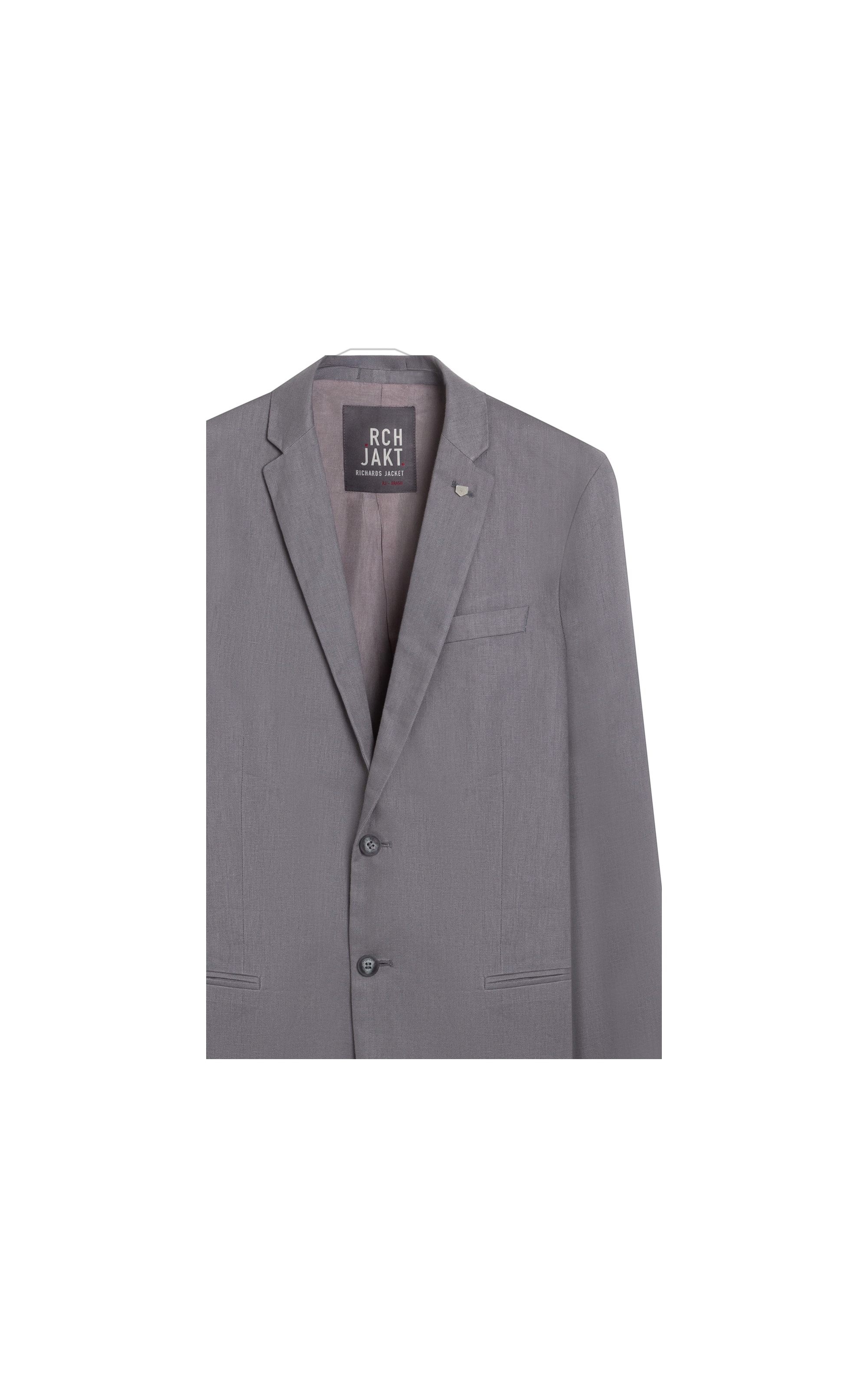 Blazer Puro Linho Cinza Medio