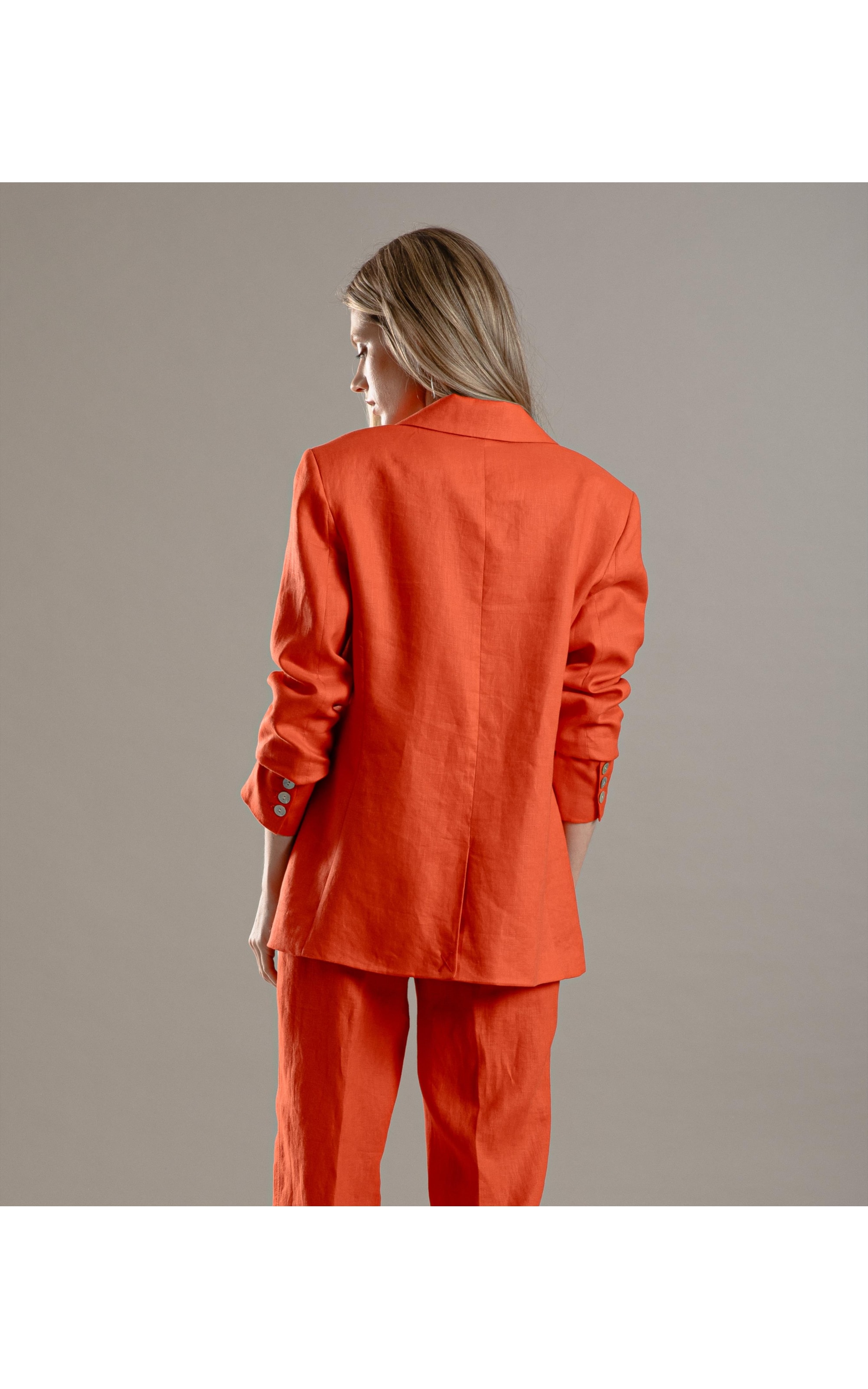 Blazer  Puro Linho  Felix Vermelho