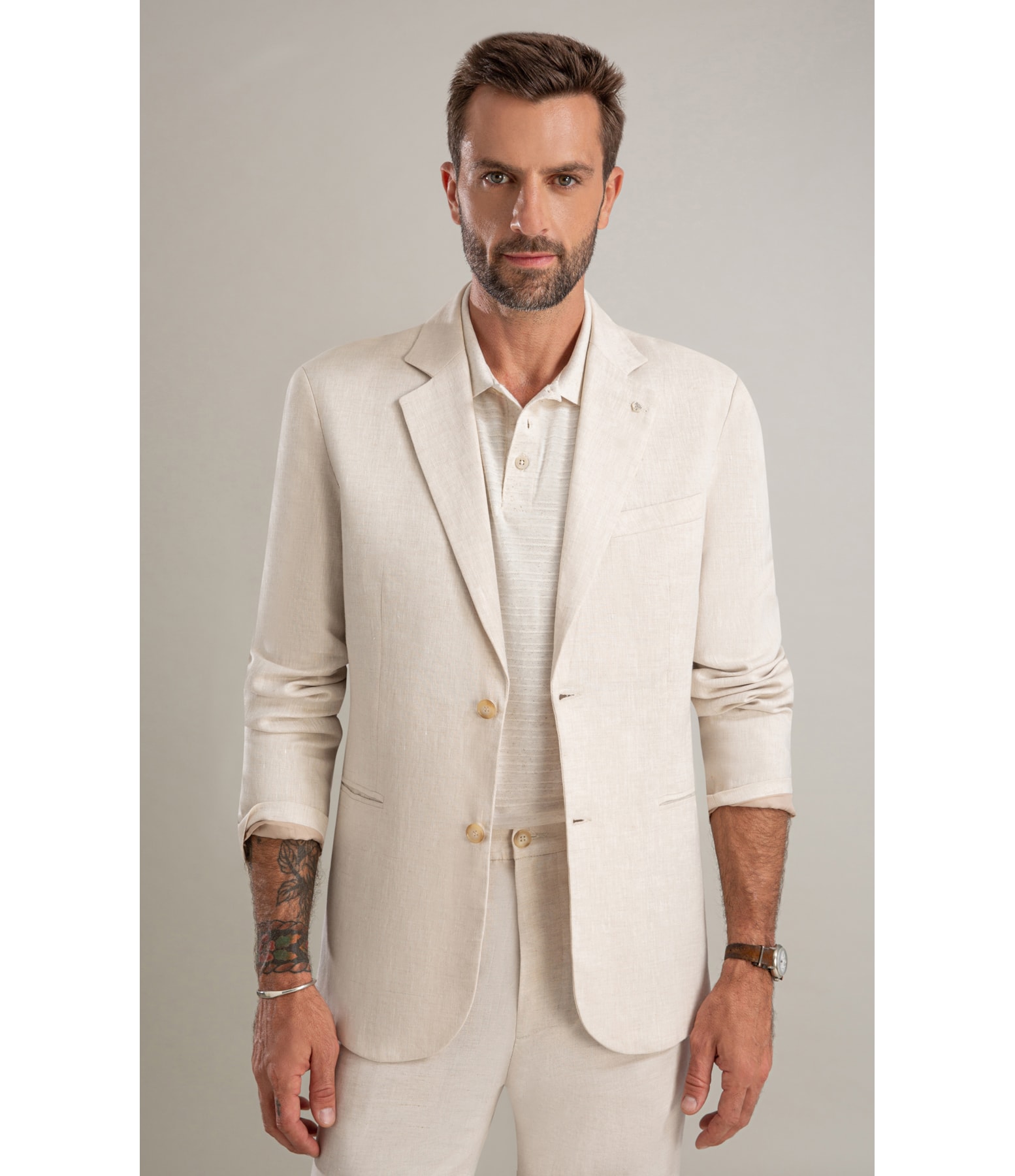 Blazer Puro Linho Husk