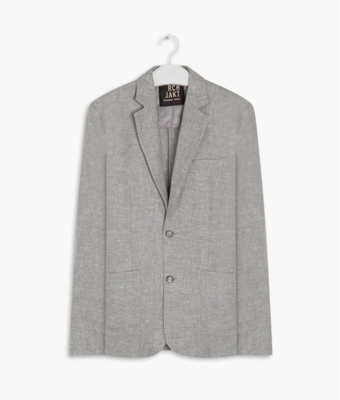 Blazer Puro Linho Lift Cinza Mescla