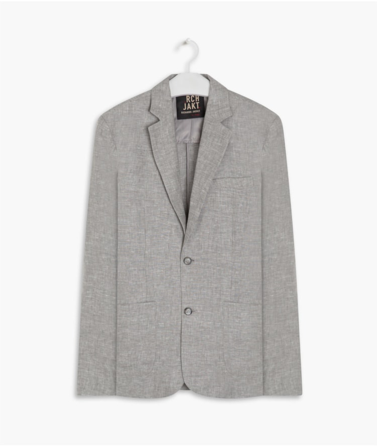 Blazer Puro Linho Lift Cinza Mescla