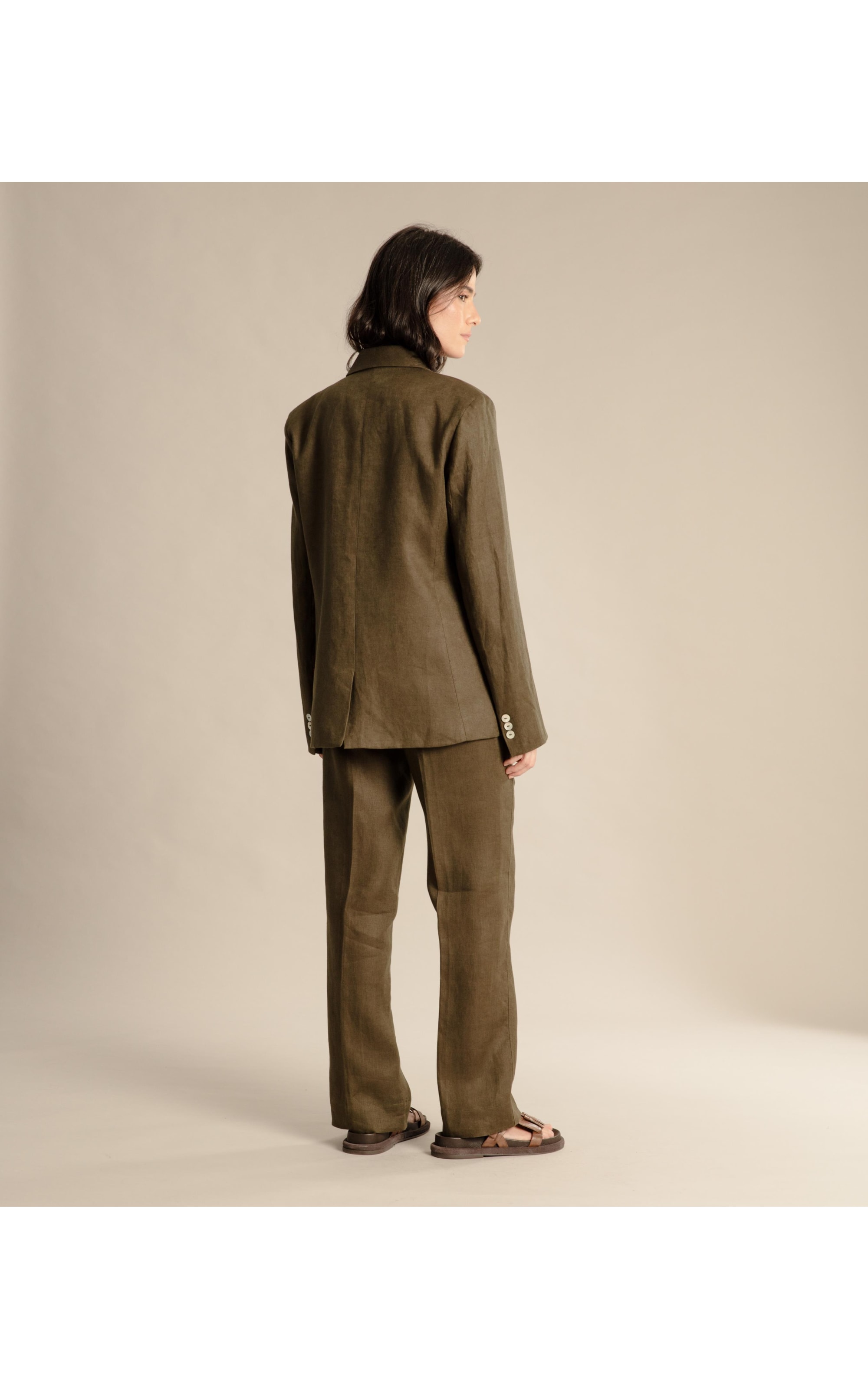 Blazer Puro Linho Puro Linho  Felix Verde Militar