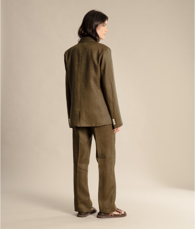 Blazer Puro Linho Puro Linho  Felix Verde Militar