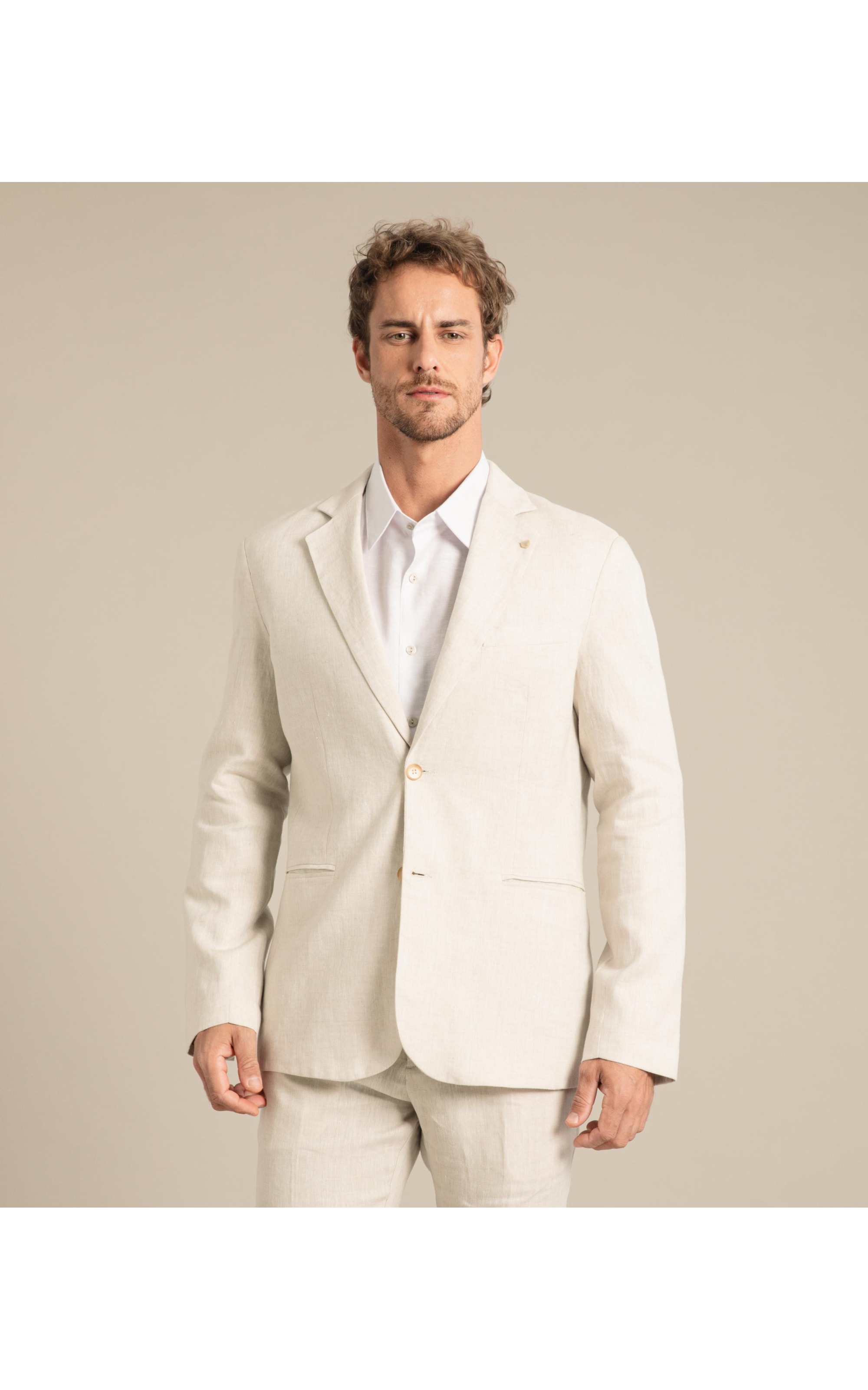 Blazer  Puro Linho  Puro Linho  Li  Cinza Mescla