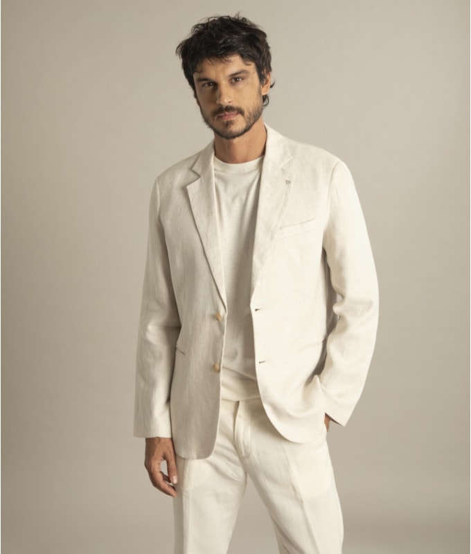 Blazer Puro Linho Puro Linho  Lift Cd Tabaco