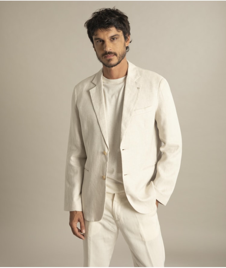 Blazer Puro Linho Puro Linho  Lift Cd Tabaco