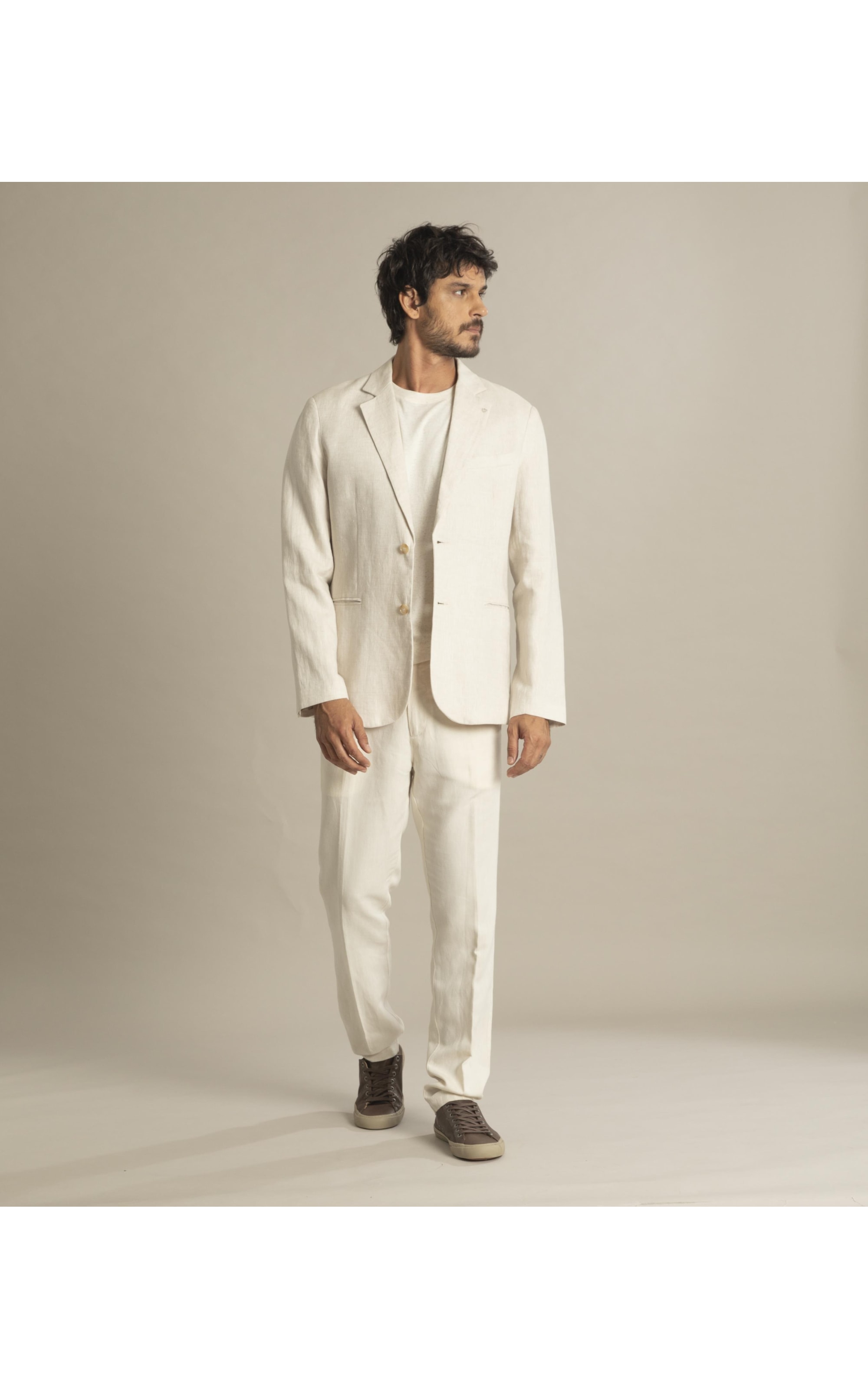 Blazer Puro Linho Puro Linho  Lift Cd Tabaco