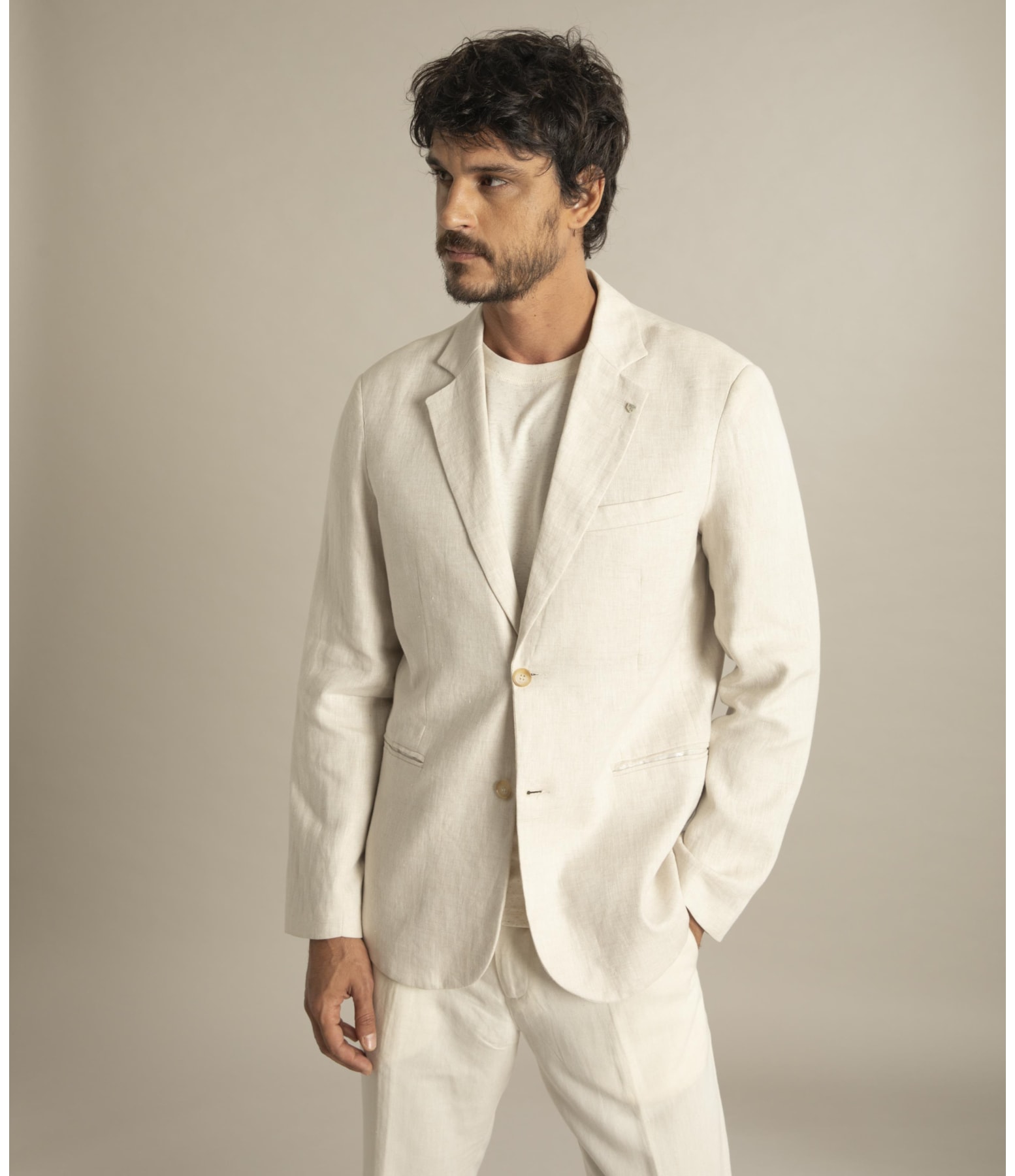 Blazer Puro Linho Puro Linho  Lift Cd Tabaco