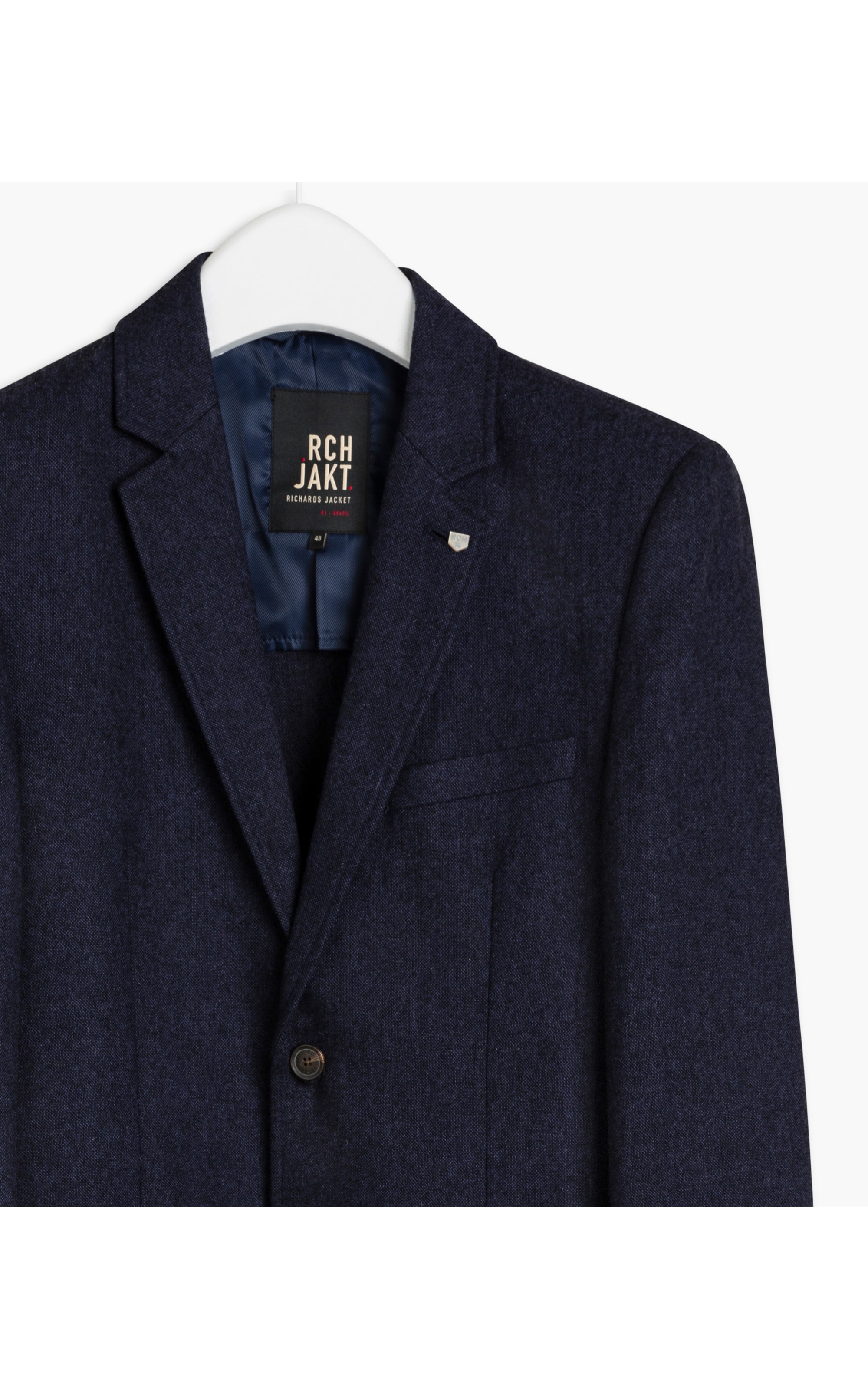 Blazer Tweed Madri Azul Marinho