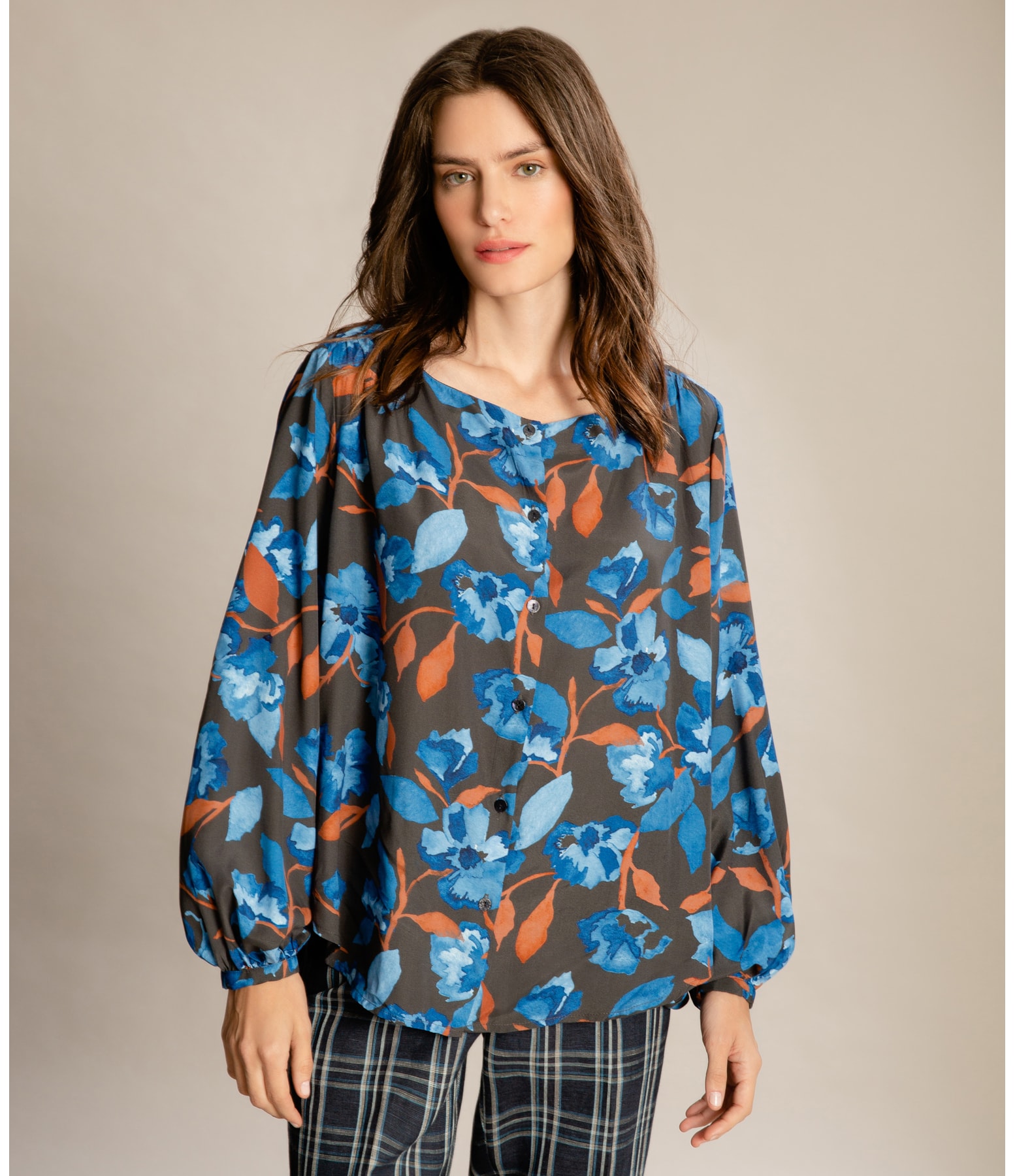 Blusa Aguila Bach Viscose Charcoal
