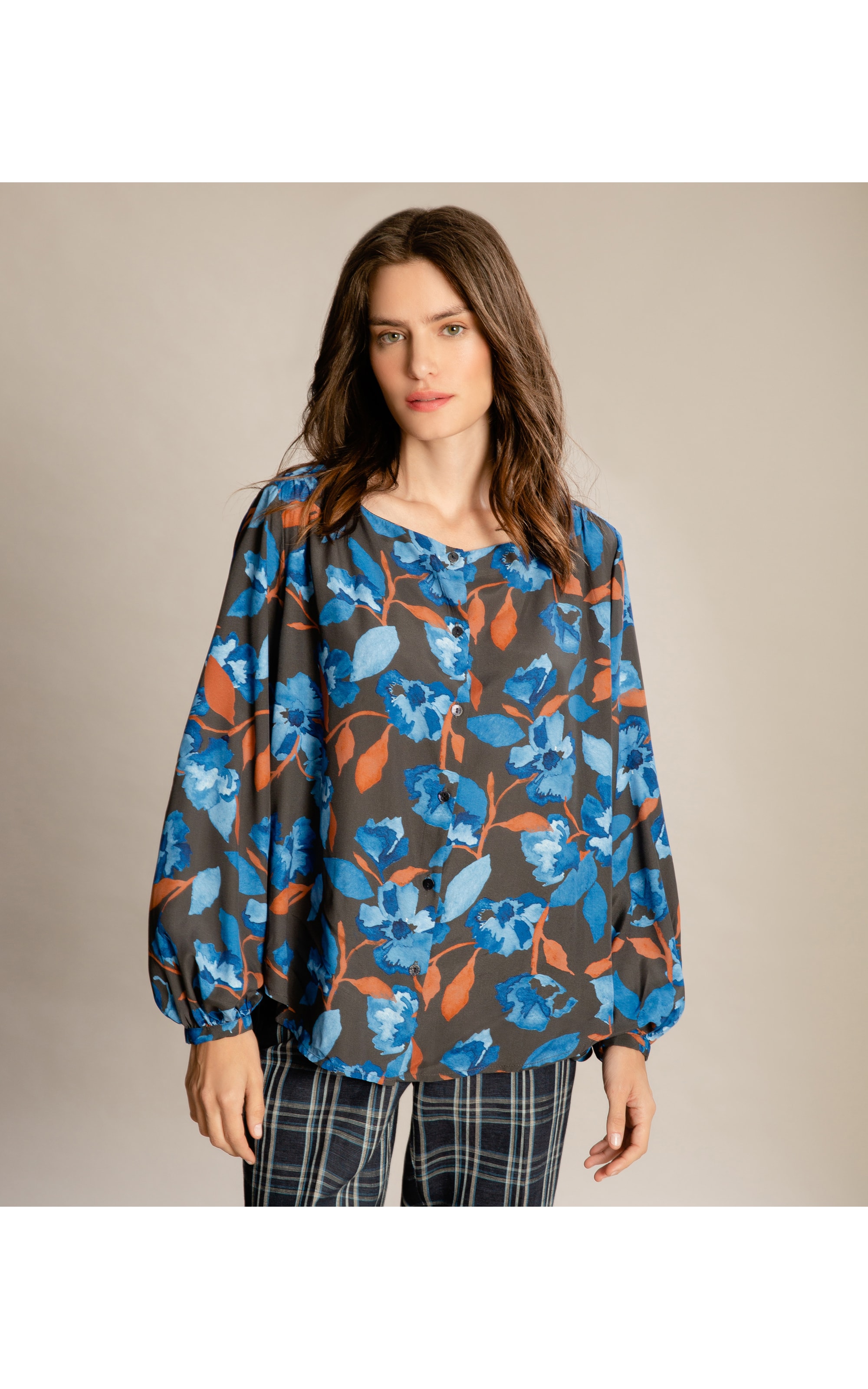 Blusa Aguila Bach Viscose Charcoal