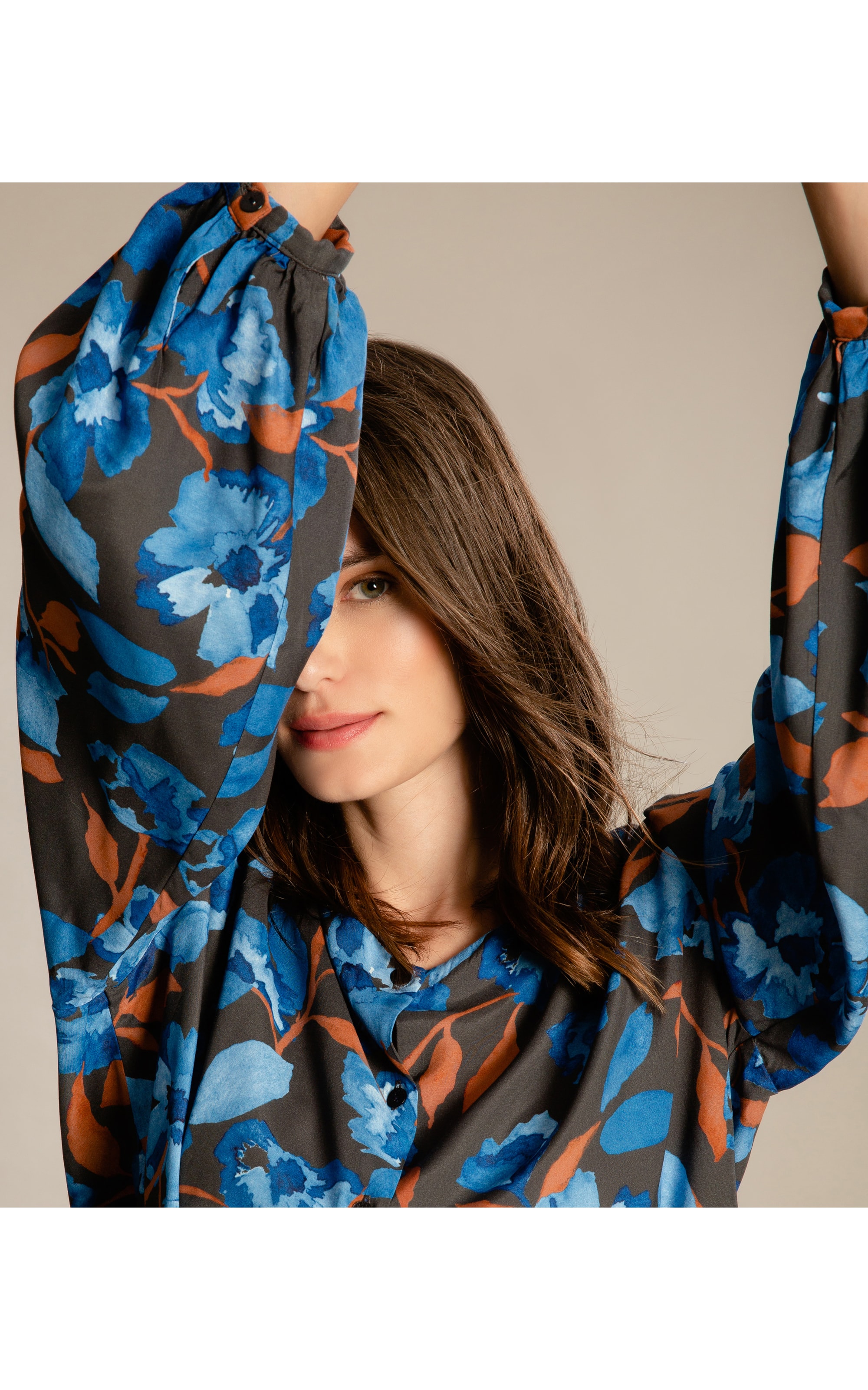 Blusa Aguila Bach Viscose Charcoal
