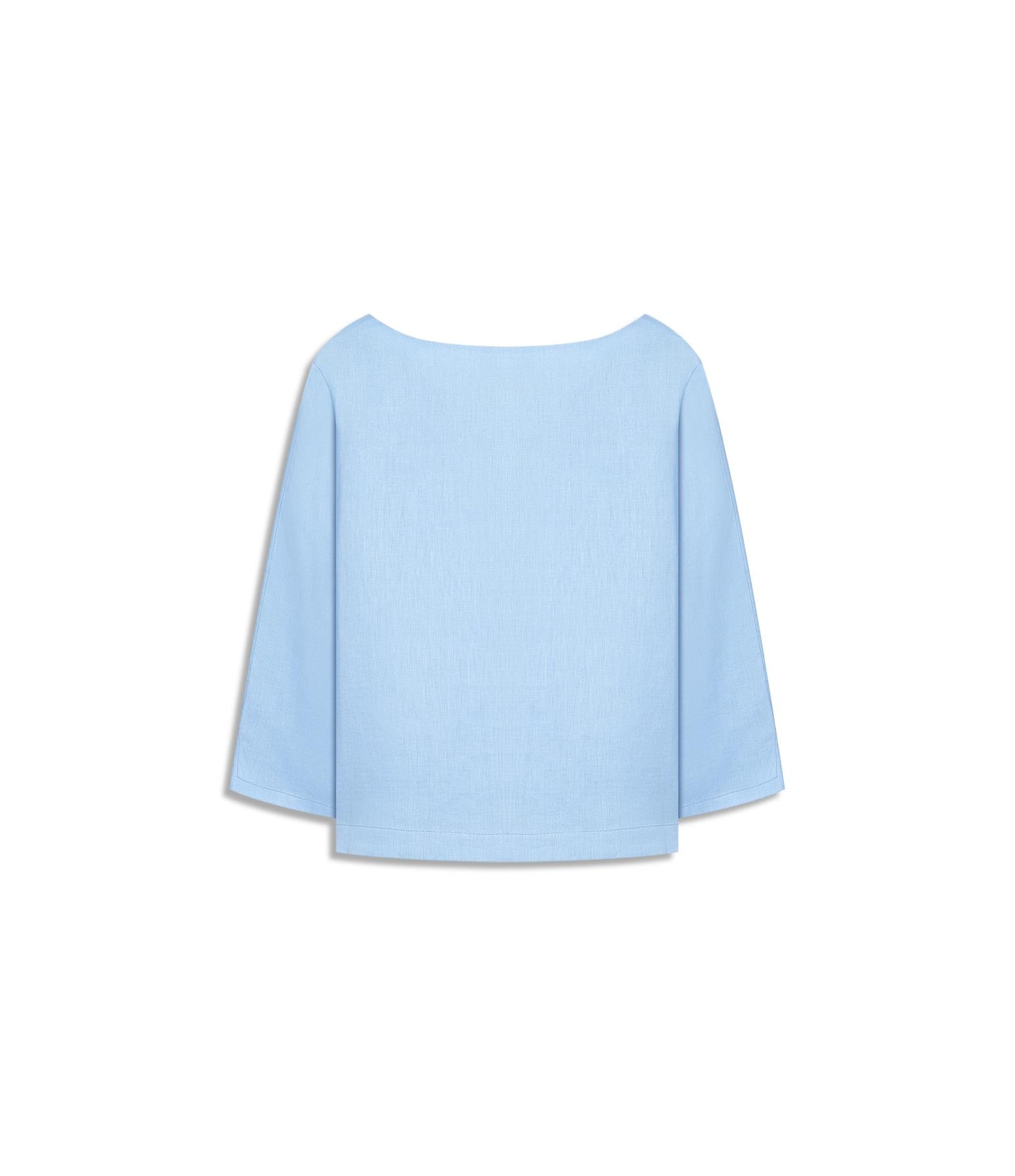 Blusa Amalia Puro Linho Azul Claro