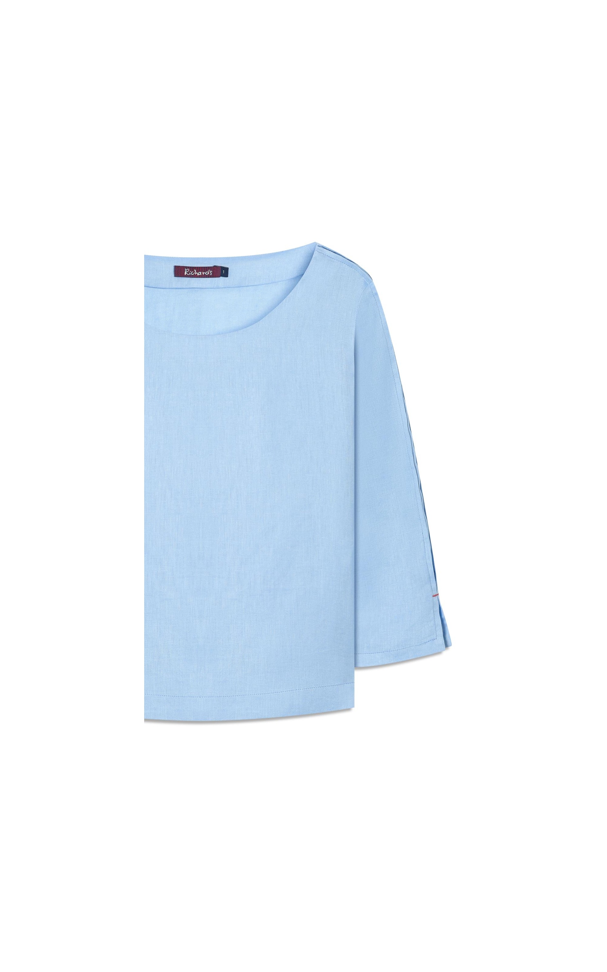 Blusa Amalia Puro Linho Azul Claro
