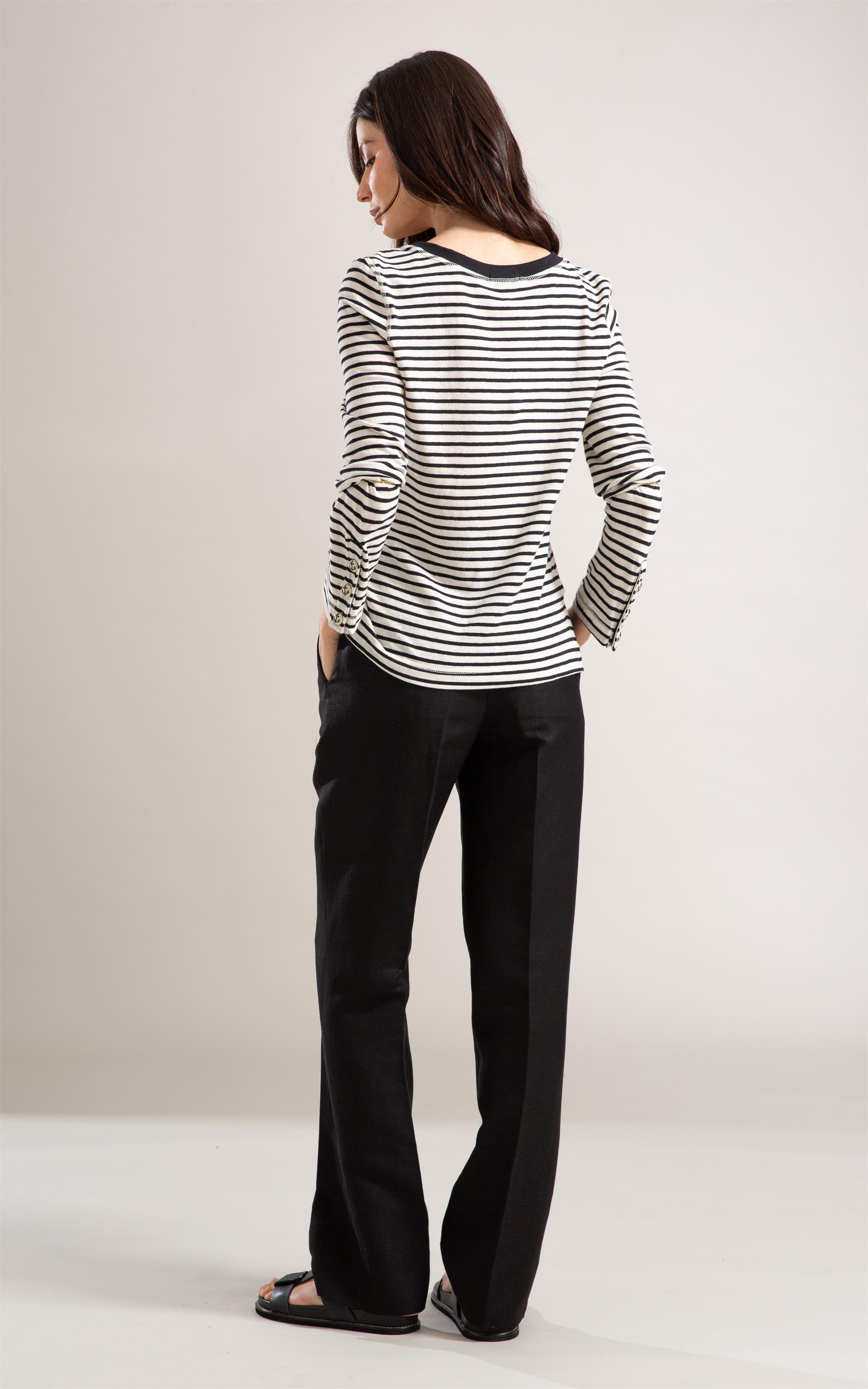 Blusa Amis Listrada Ml Preto