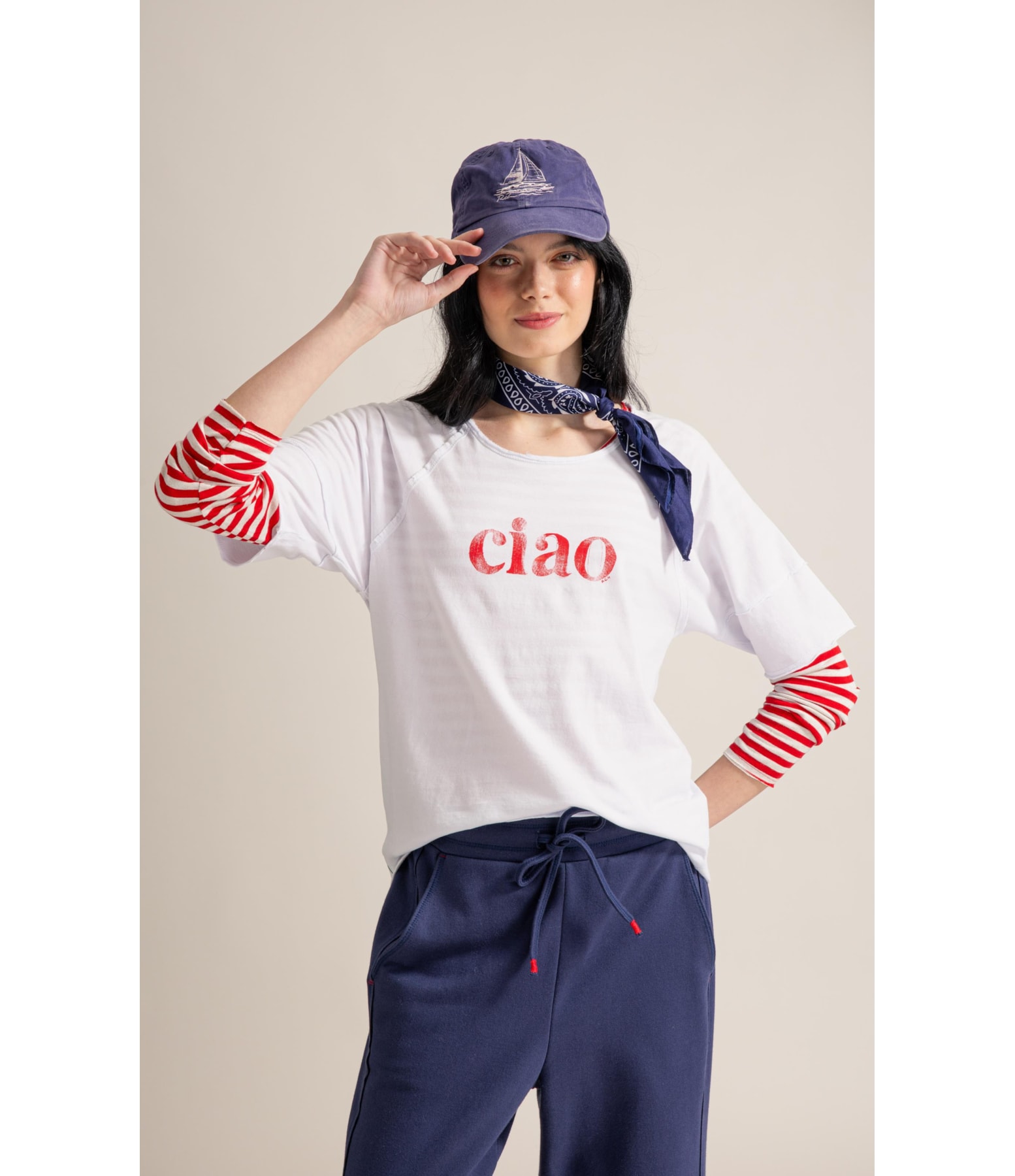 Blusa Amour Ciao Meia Malha Mc Branco