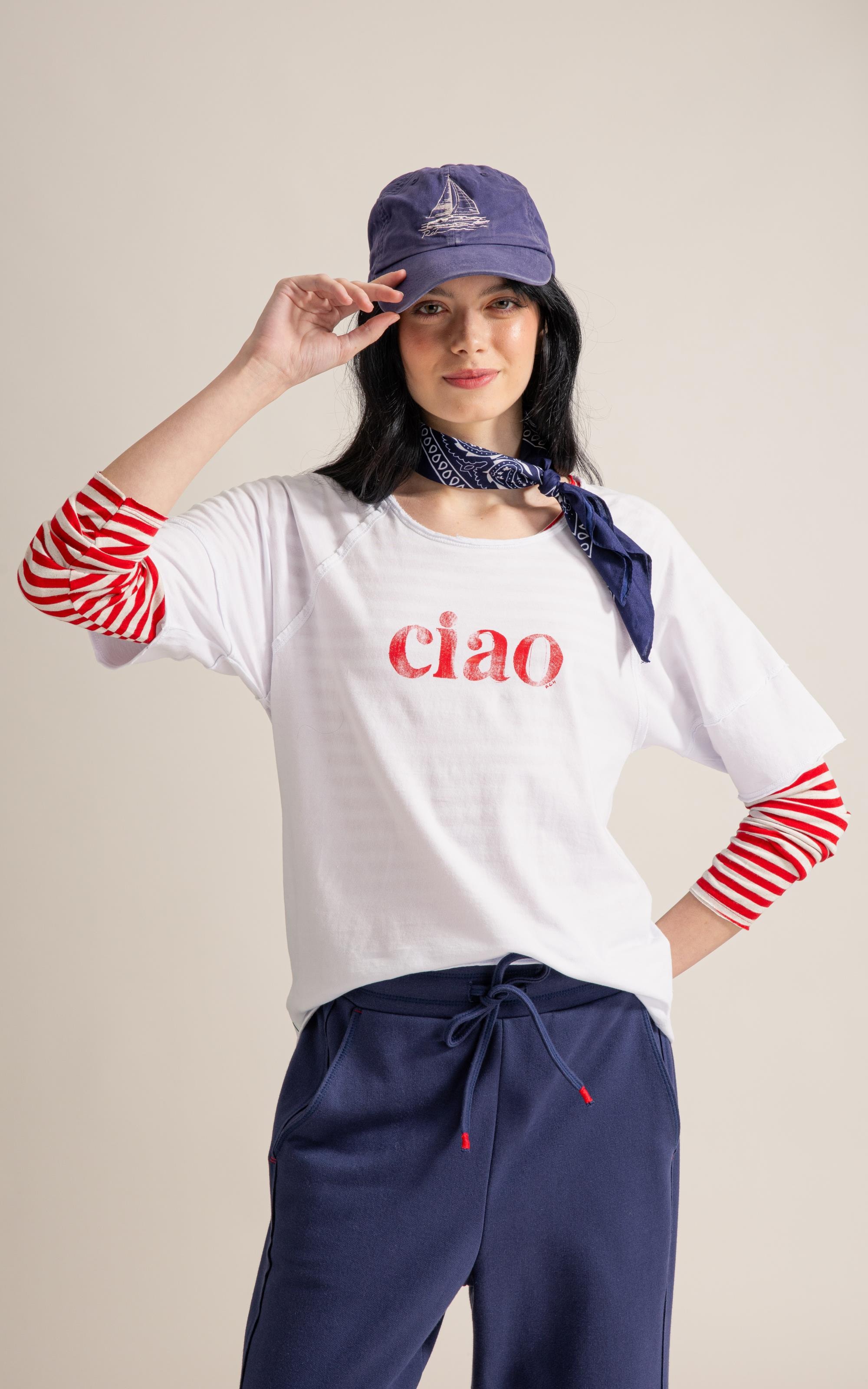 Blusa Amour Ciao Meia Malha Mc Branco