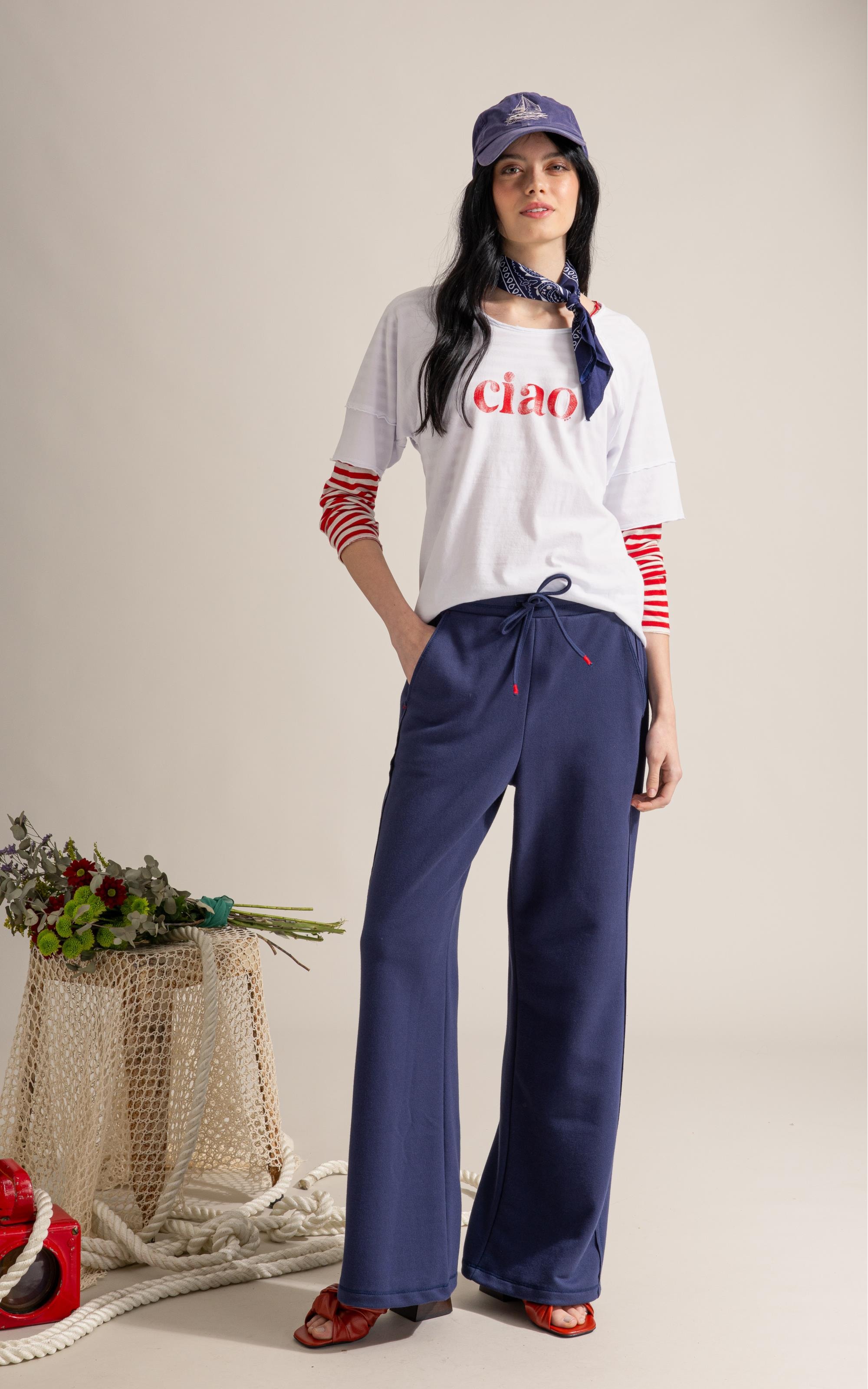 Blusa Amour Ciao Meia Malha Mc Branco