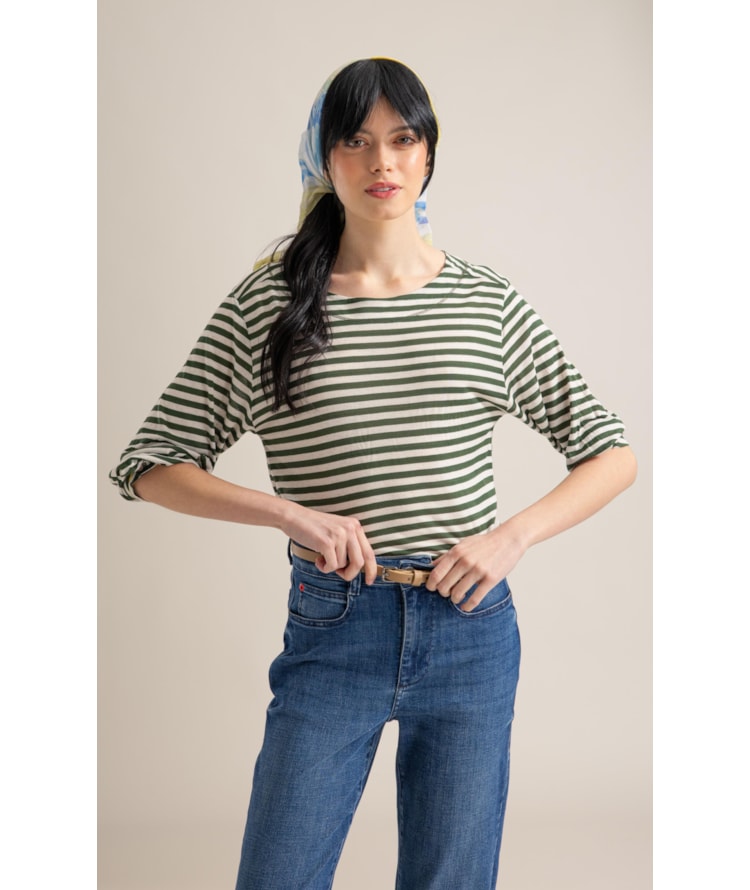 Blusa Antonia Listrada Lb Verde Oliva