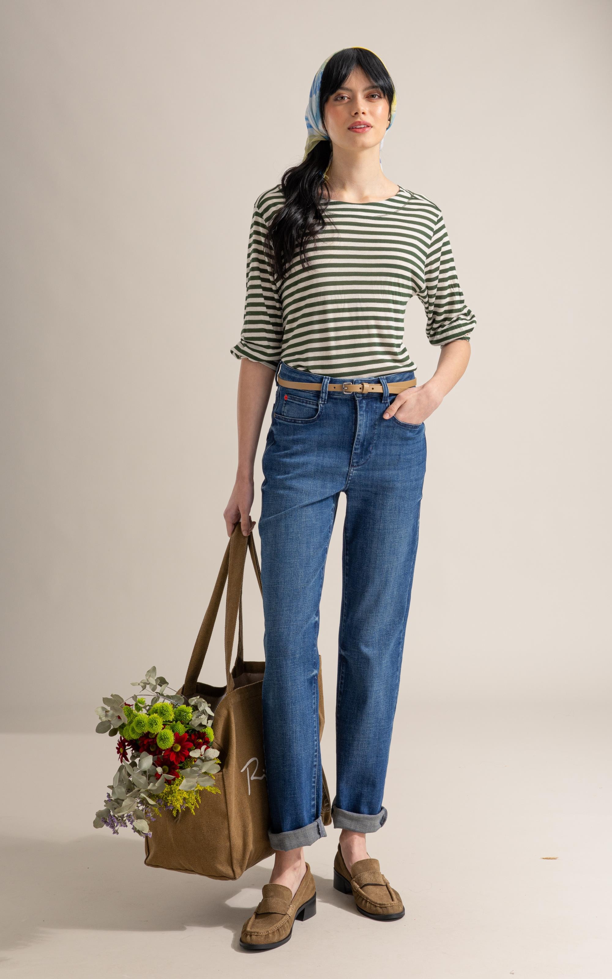 Blusa Antonia Listrada Lb Verde Oliva