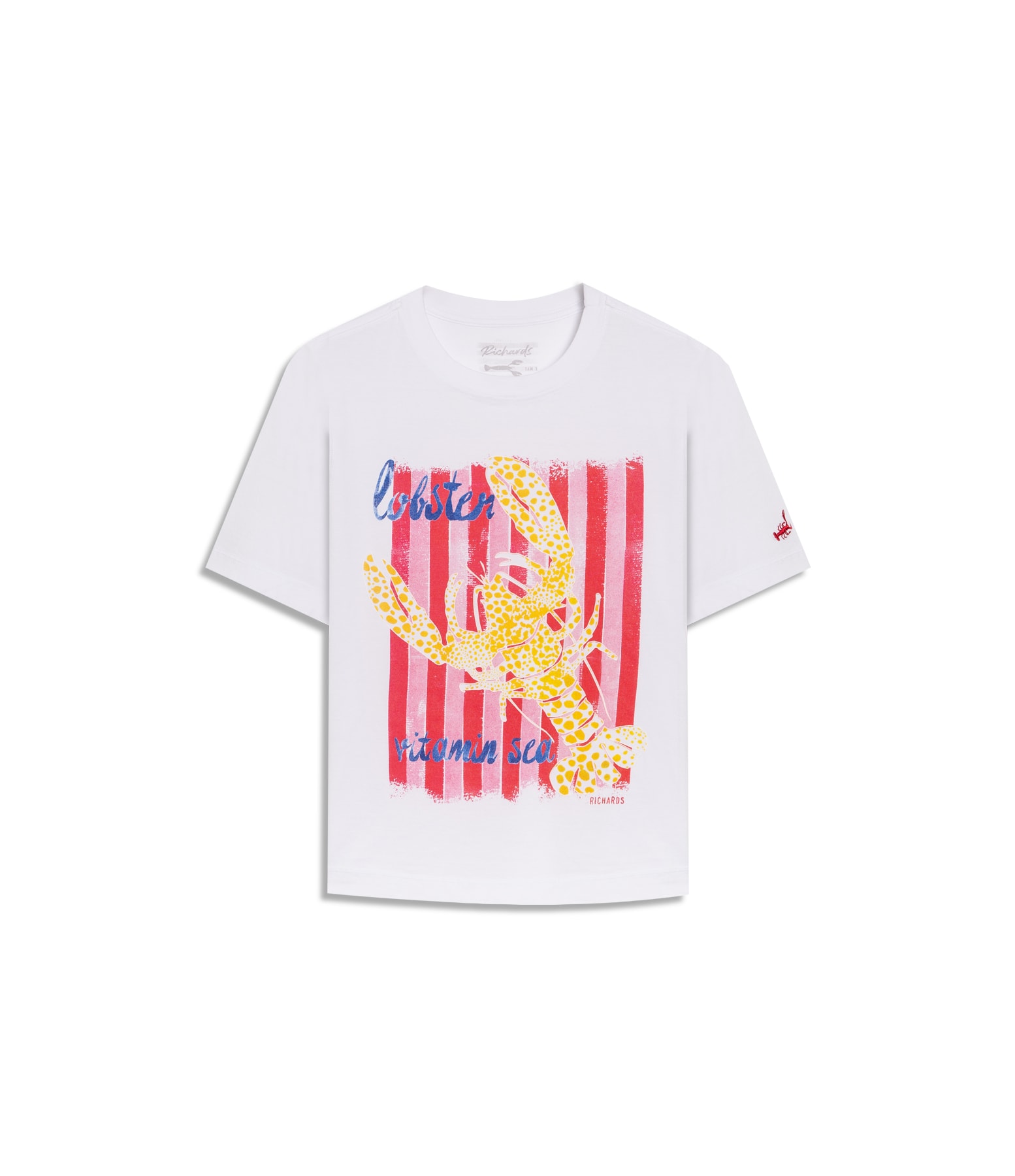 Blusa Ary Estampa Homard Meia Malha Mc Branco