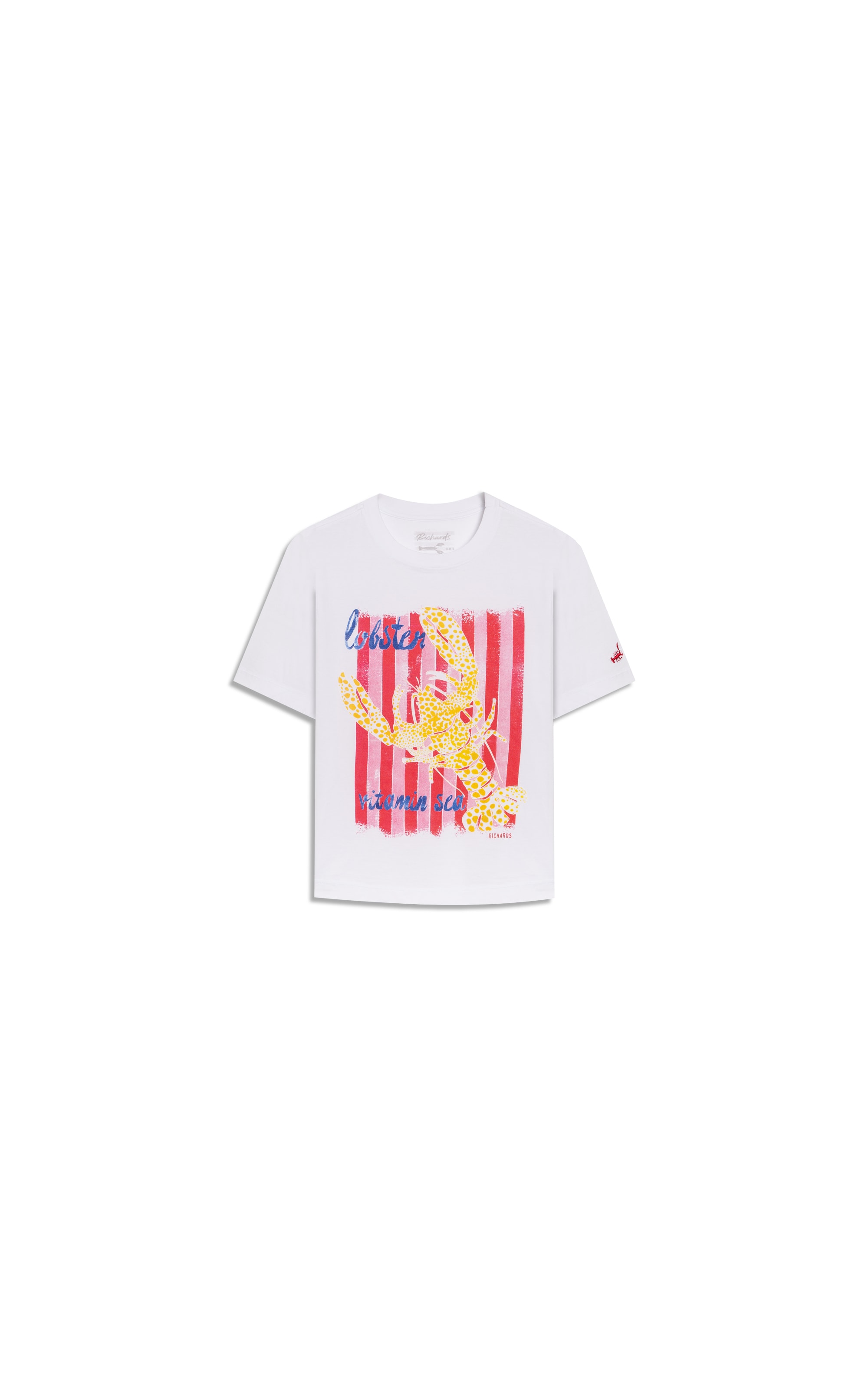 Blusa Ary Estampa Homard Meia Malha Mc Branco