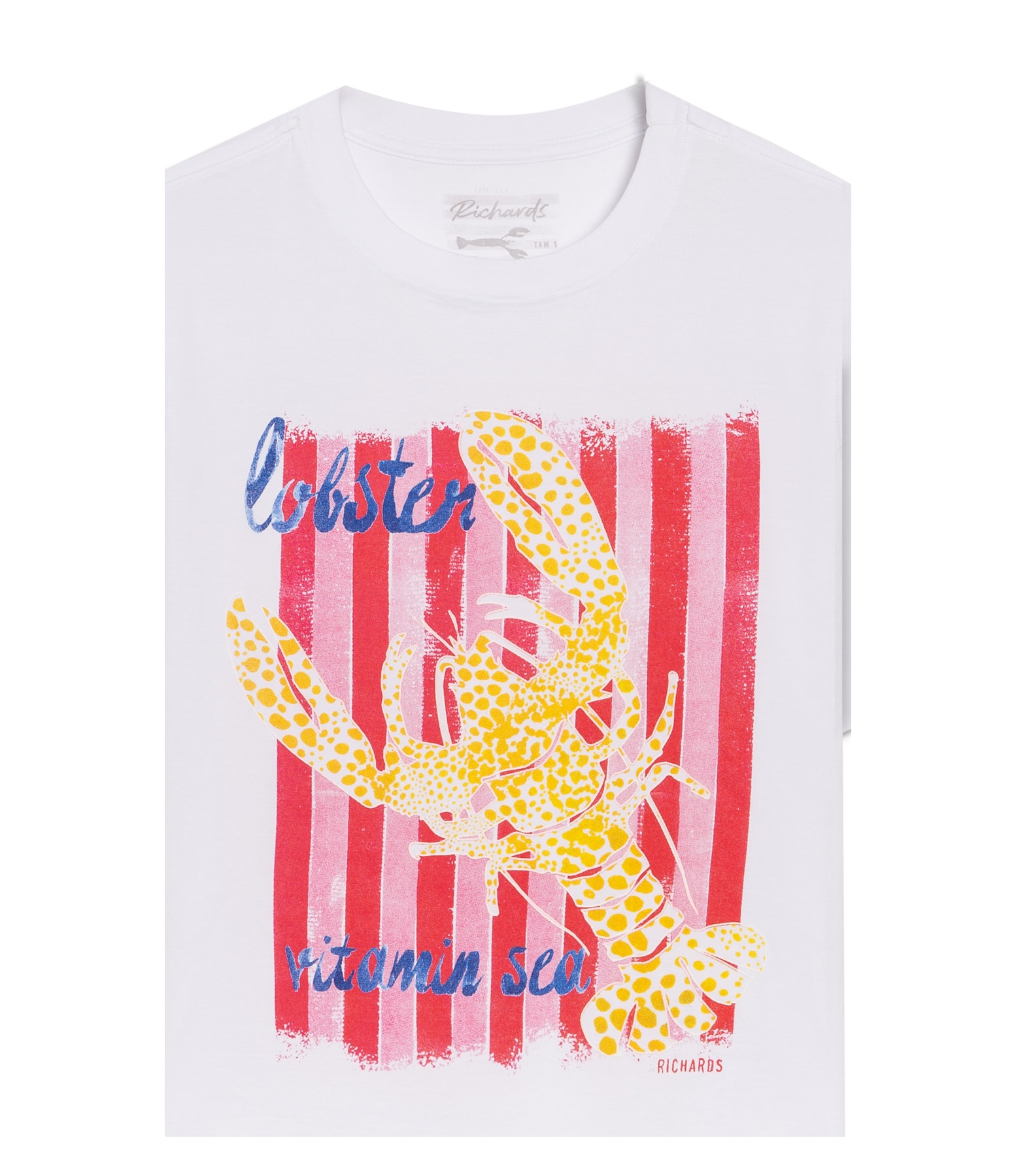 Blusa Ary Estampa Homard Meia Malha Mc Branco