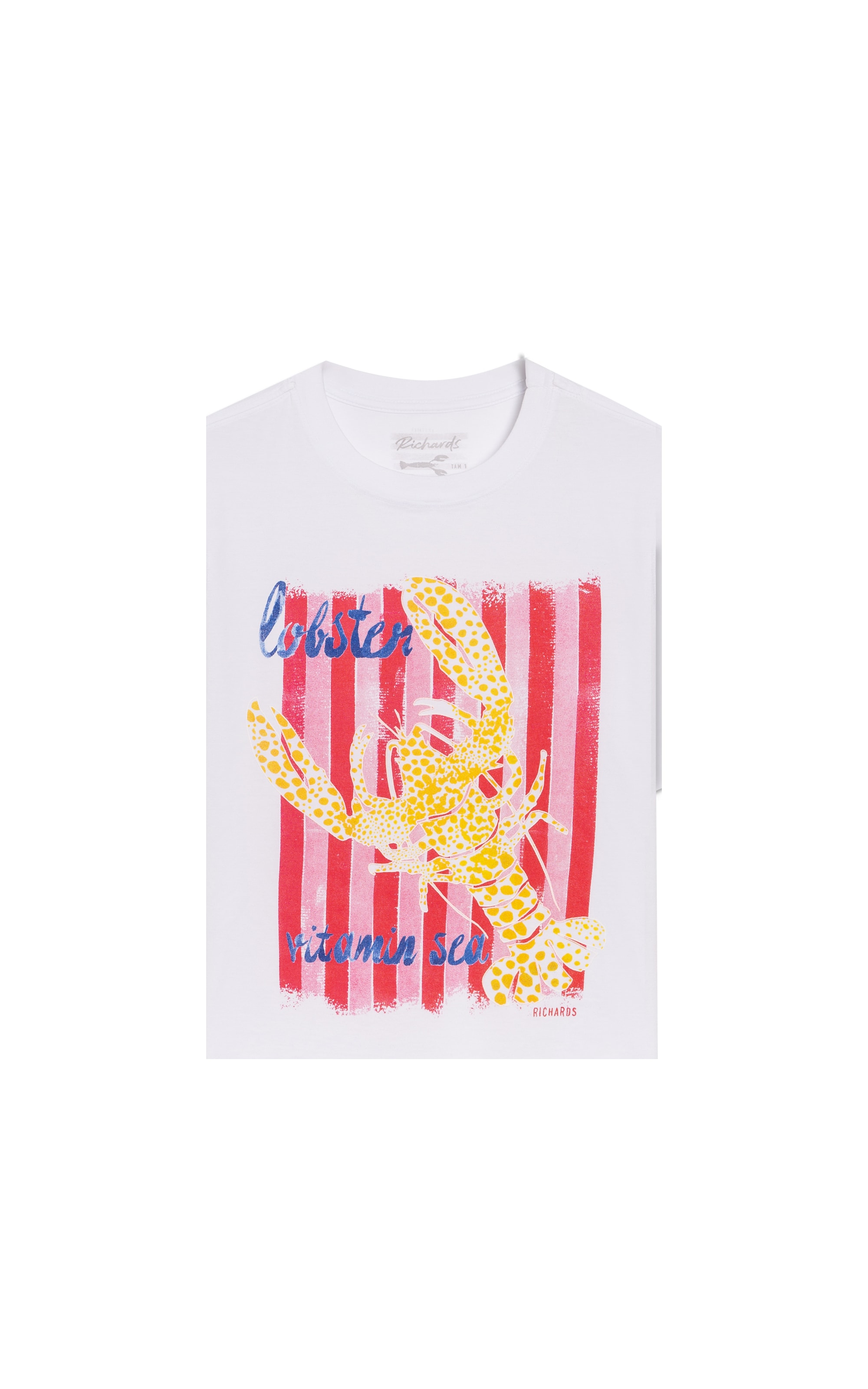 Blusa Ary Estampa Homard Meia Malha Mc Branco