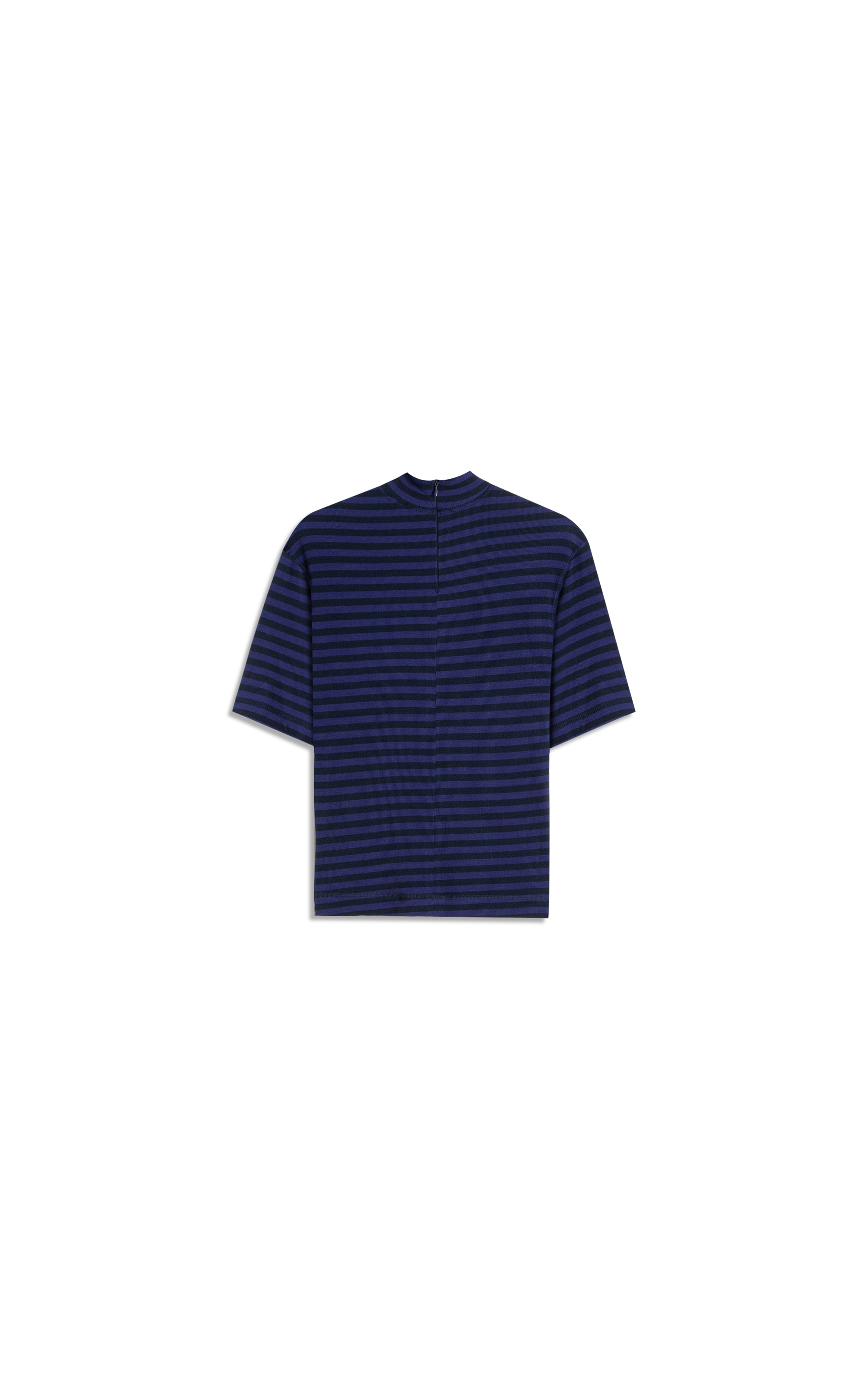 Blusa Aurora Gola Alta Listrada Mc Dark Navy