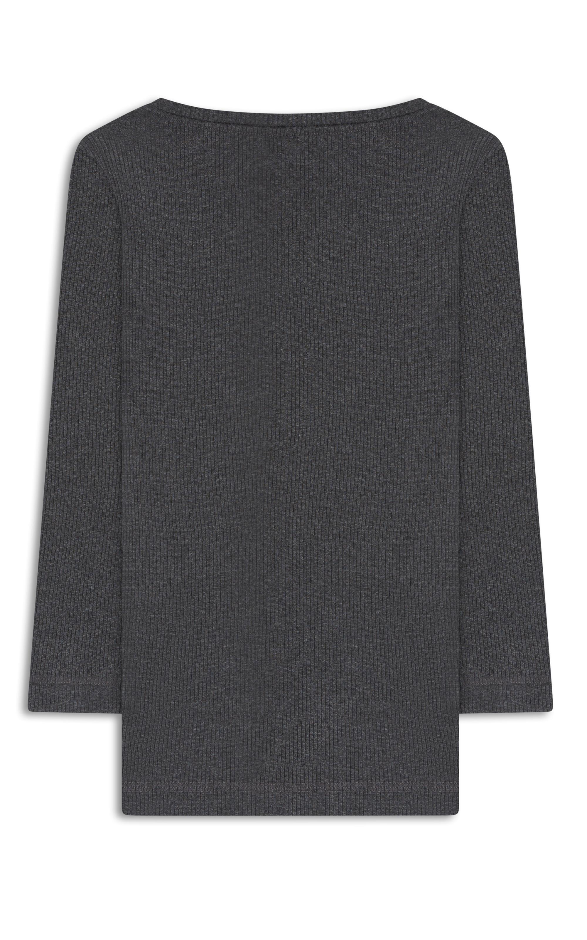 Blusa Aurora Manga 7/8 Chumbo Mescla