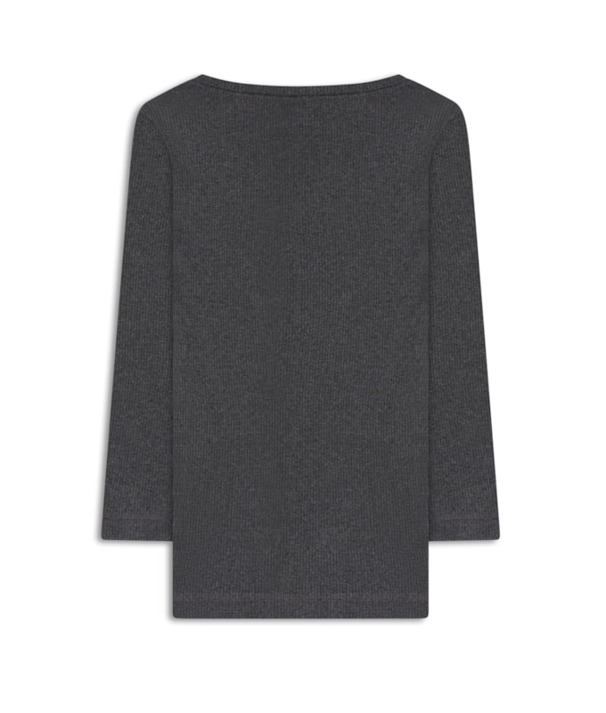  Blusa Aurora Manga 7/8 Chumbo Mescla