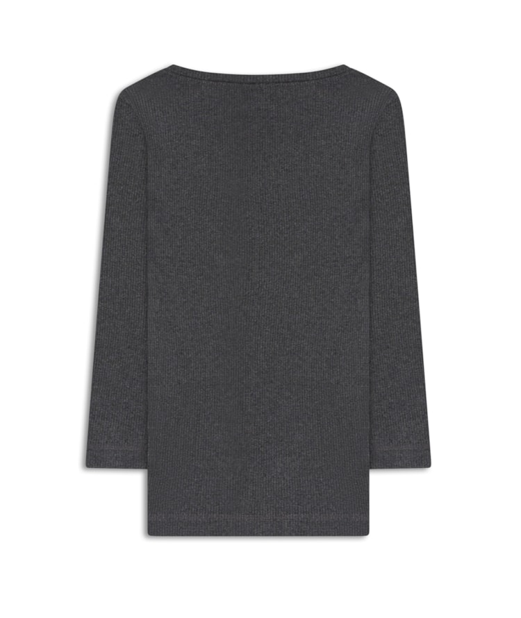  Blusa Aurora Manga 7/8 Chumbo Mescla