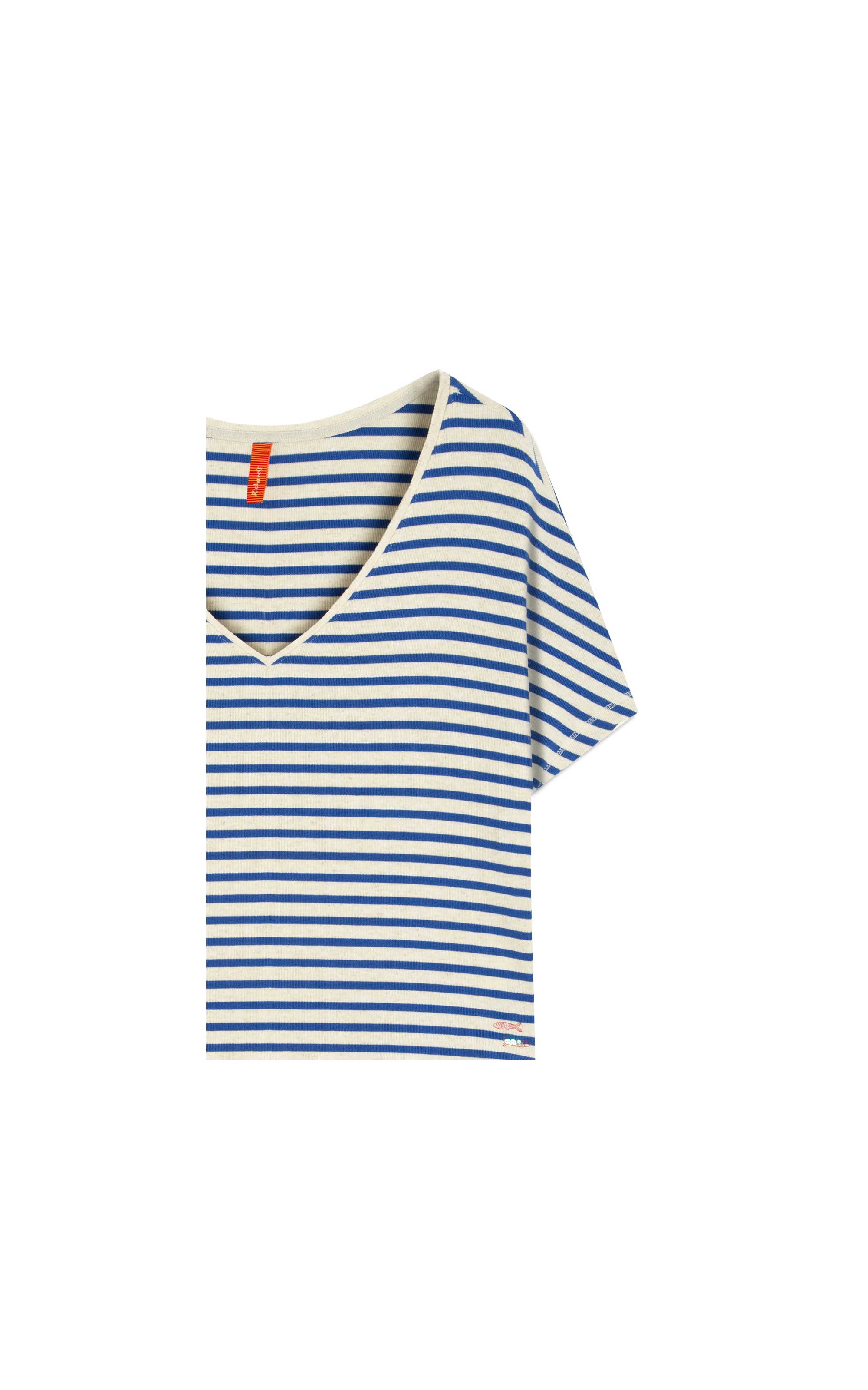 Blusa Beth Listrada Lb Azul Bic