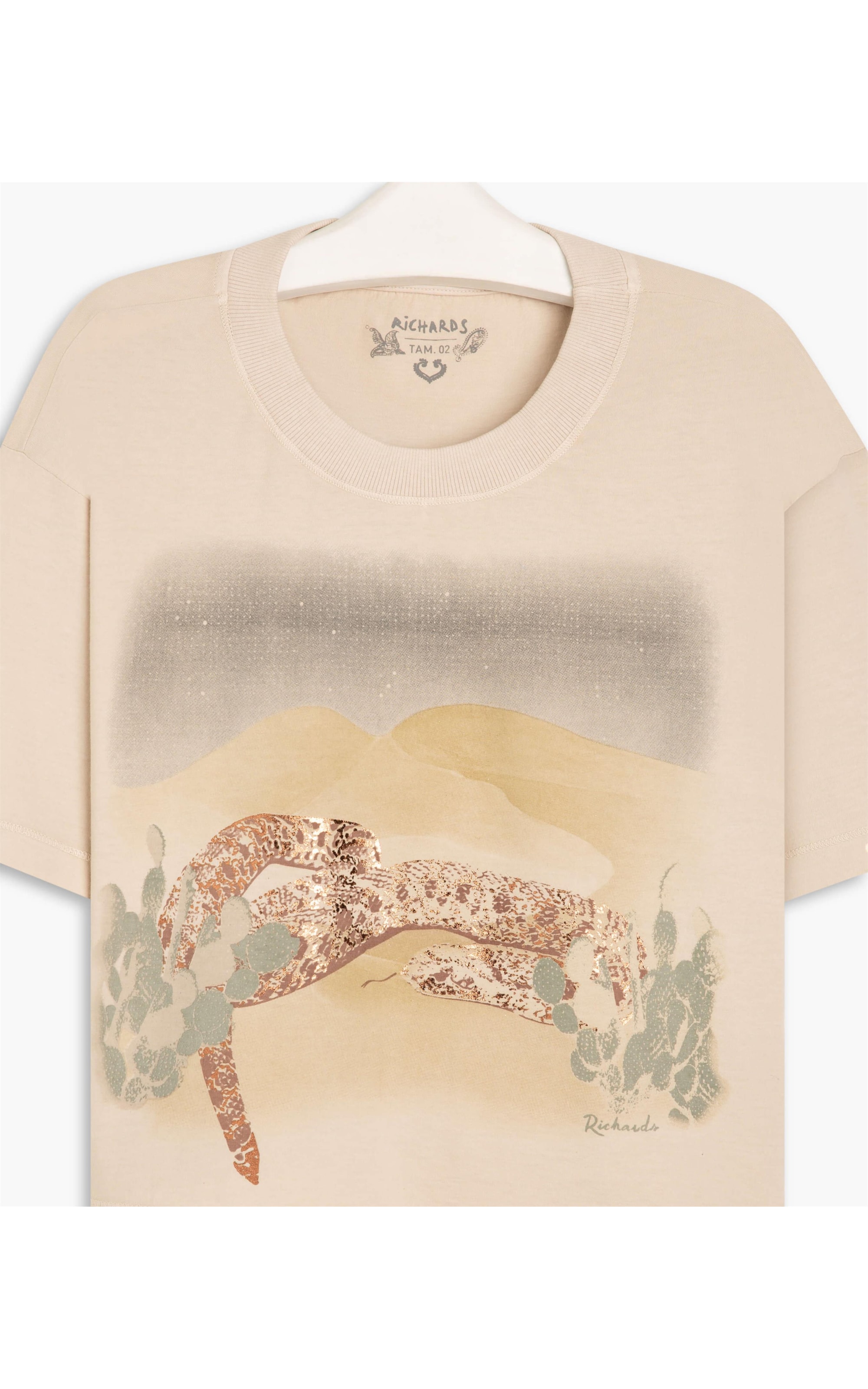 Blusa Bia Foil Tr Areia