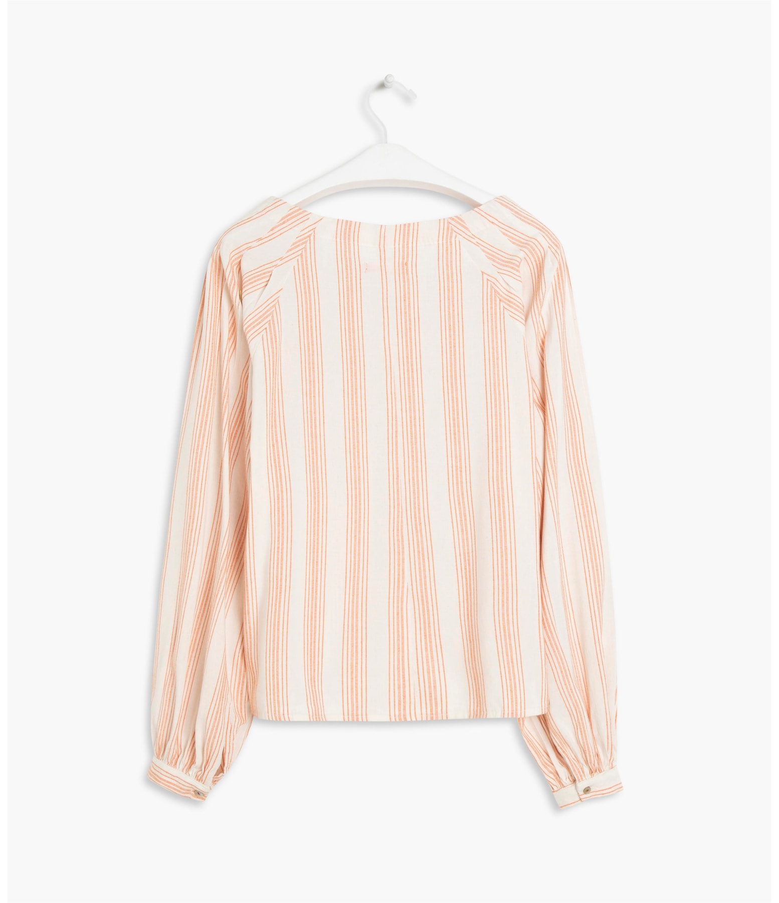Blusa Bianca Stripe Linho Blend Laranja