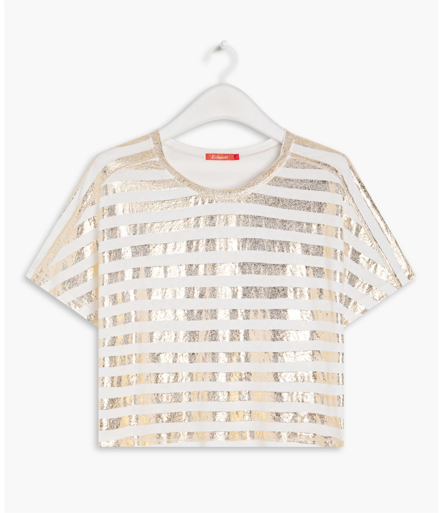 Blusa Bruna Listra Foil Dourado