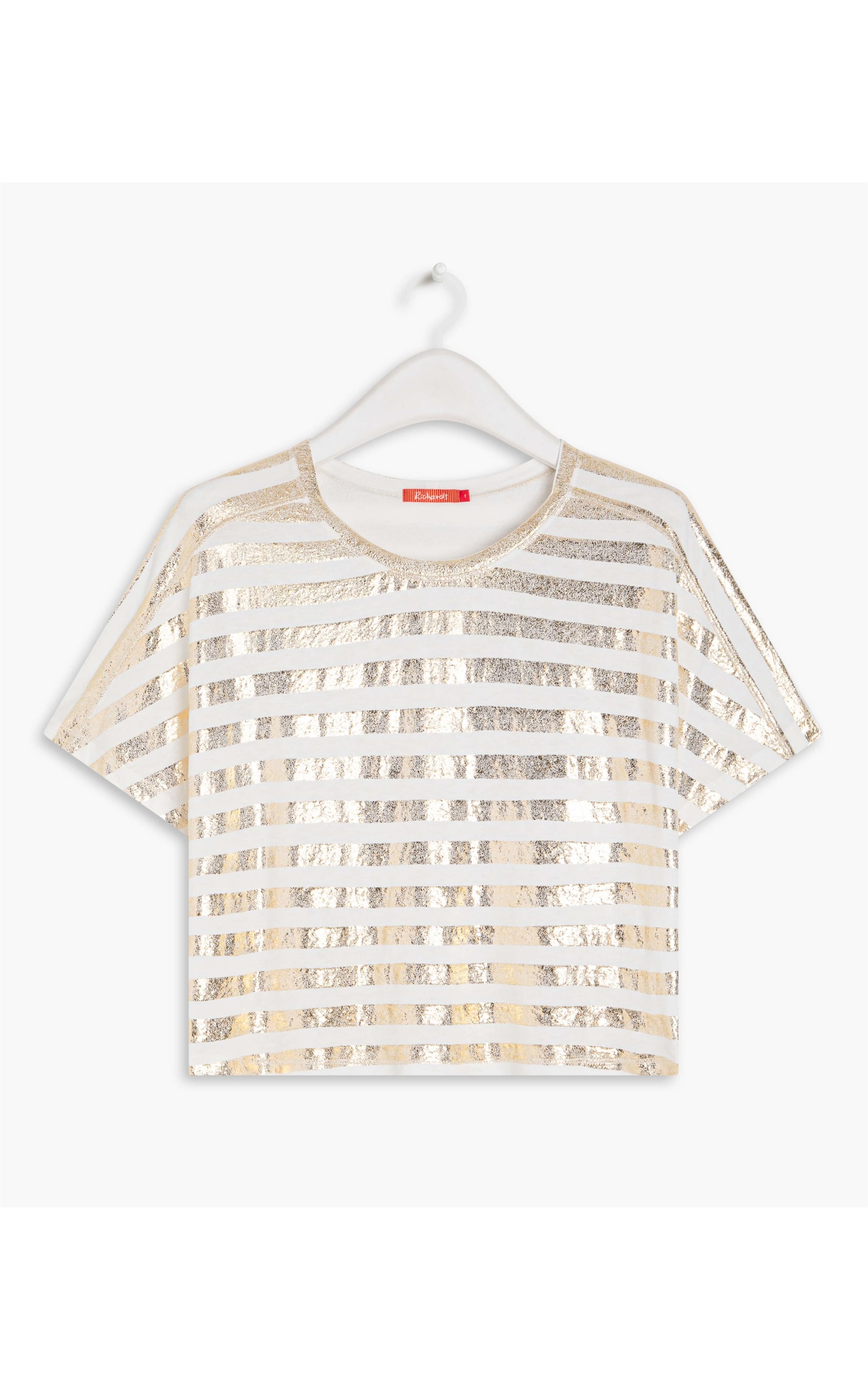 Blusa Bruna Listra Foil Dourado
