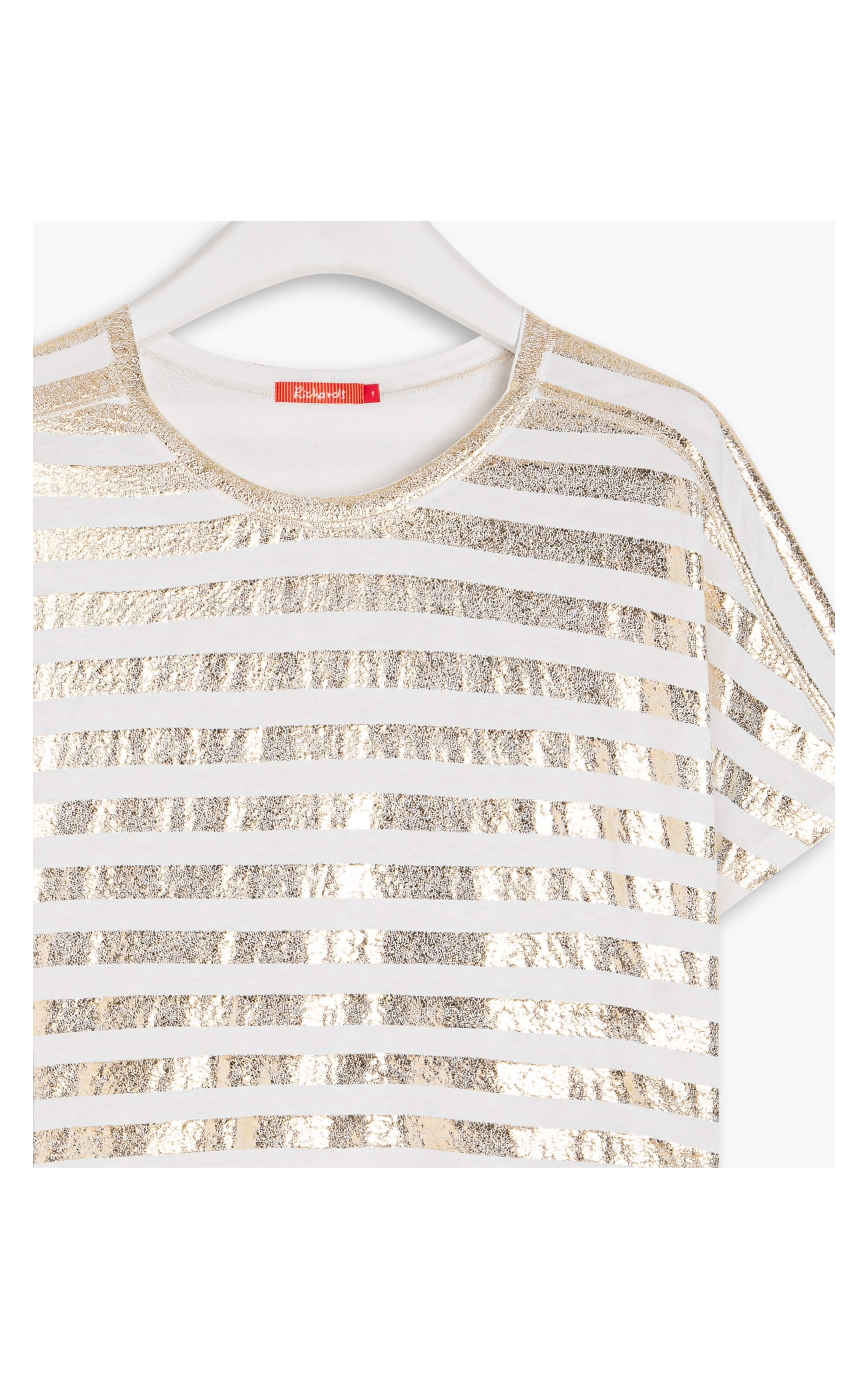 Blusa Bruna Listra Foil Dourado