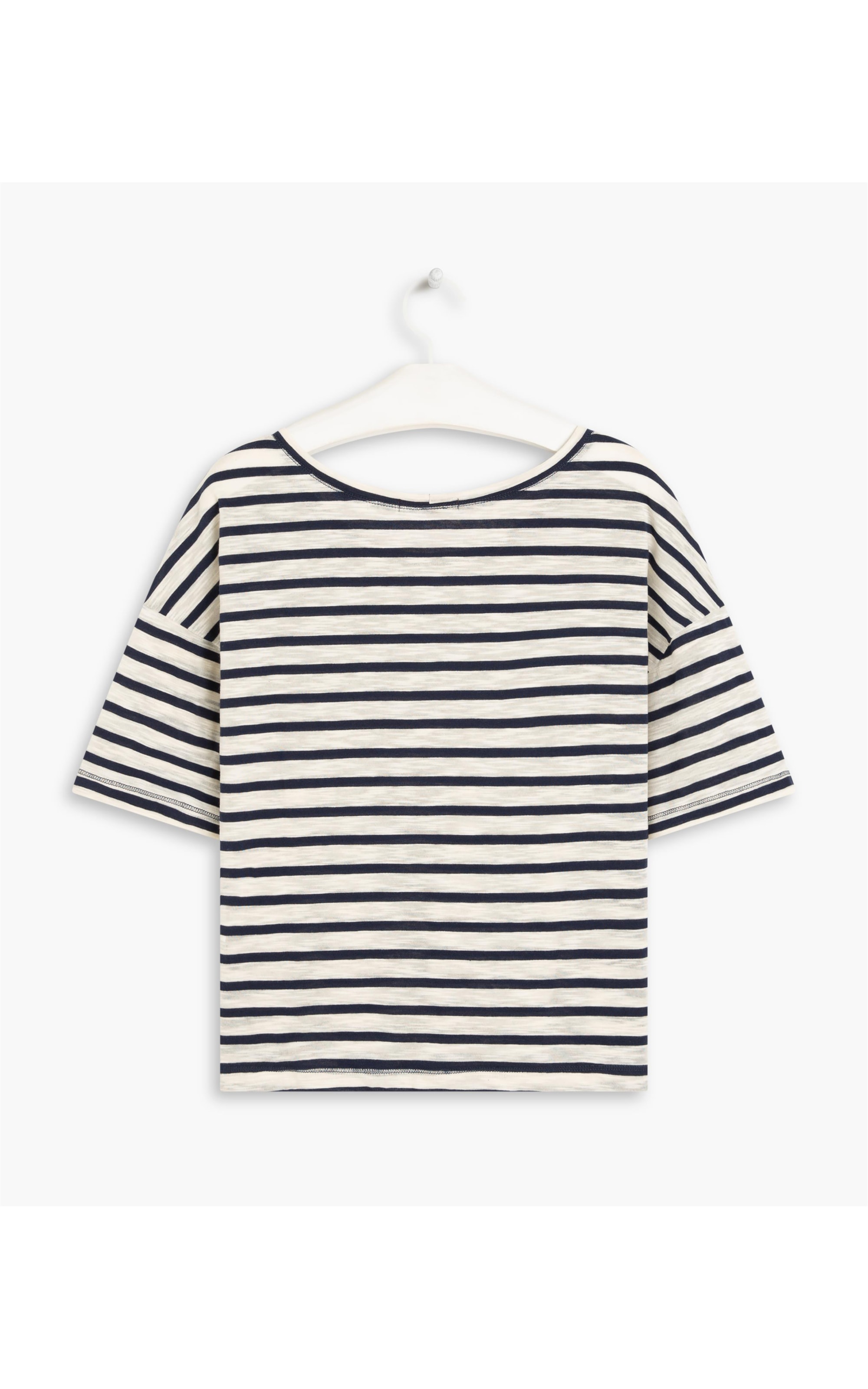 Blusa Camille Listrada Algodão Dark Navy