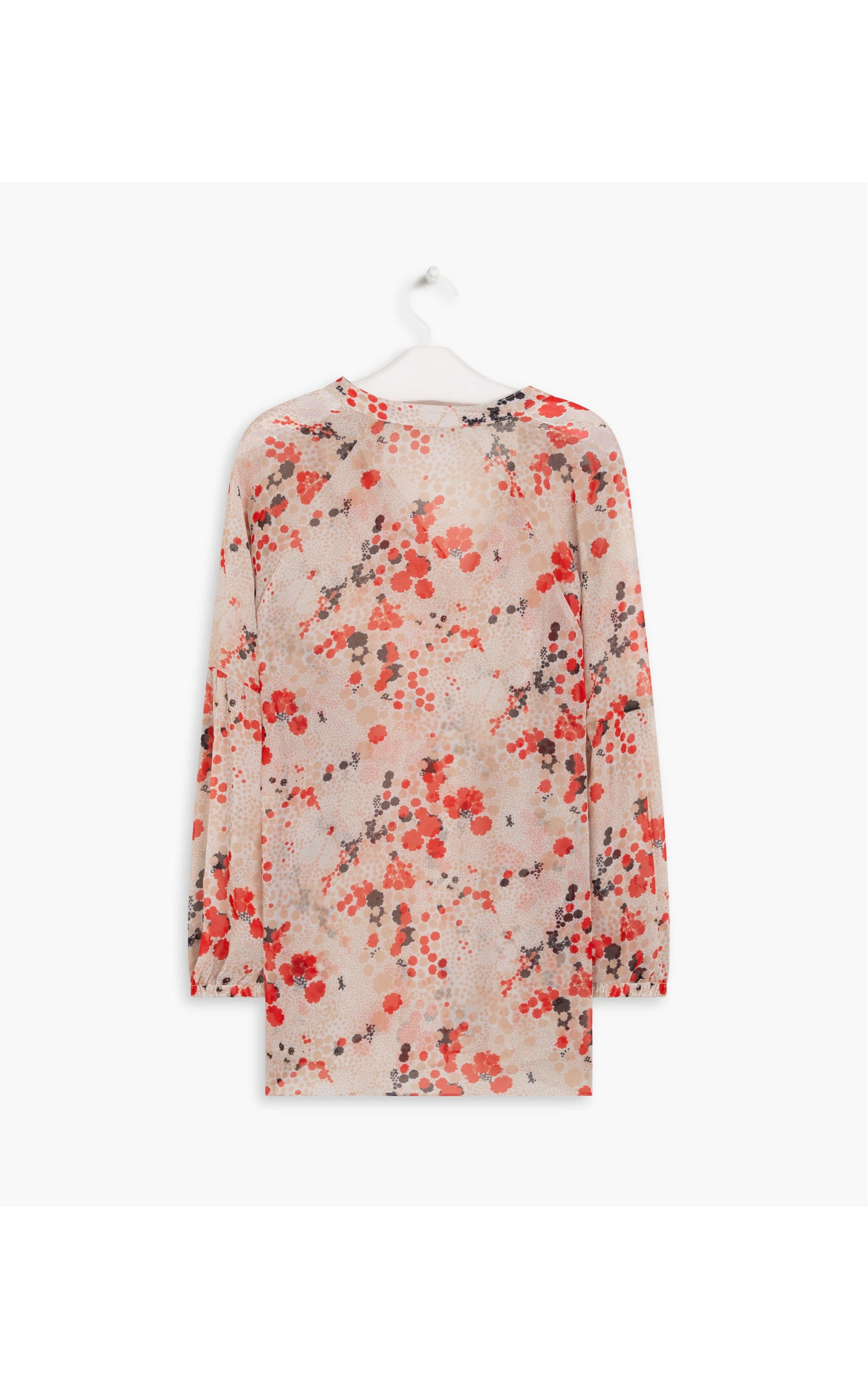 Blusa Cape Est. Flower Drops Coral
