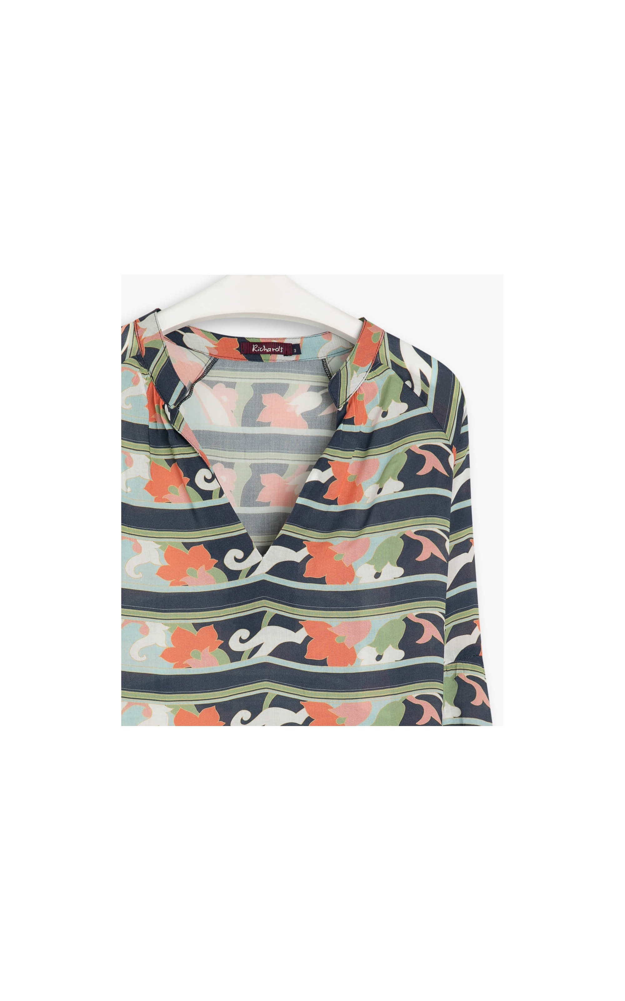 Blusa Cape Viscose Est Flores Oceano