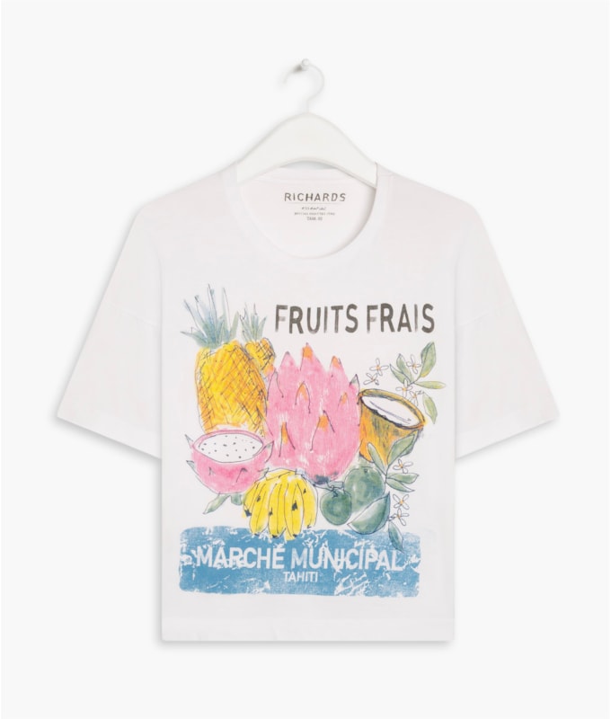 Blusa Cassie Fruits Frais Gd Off White