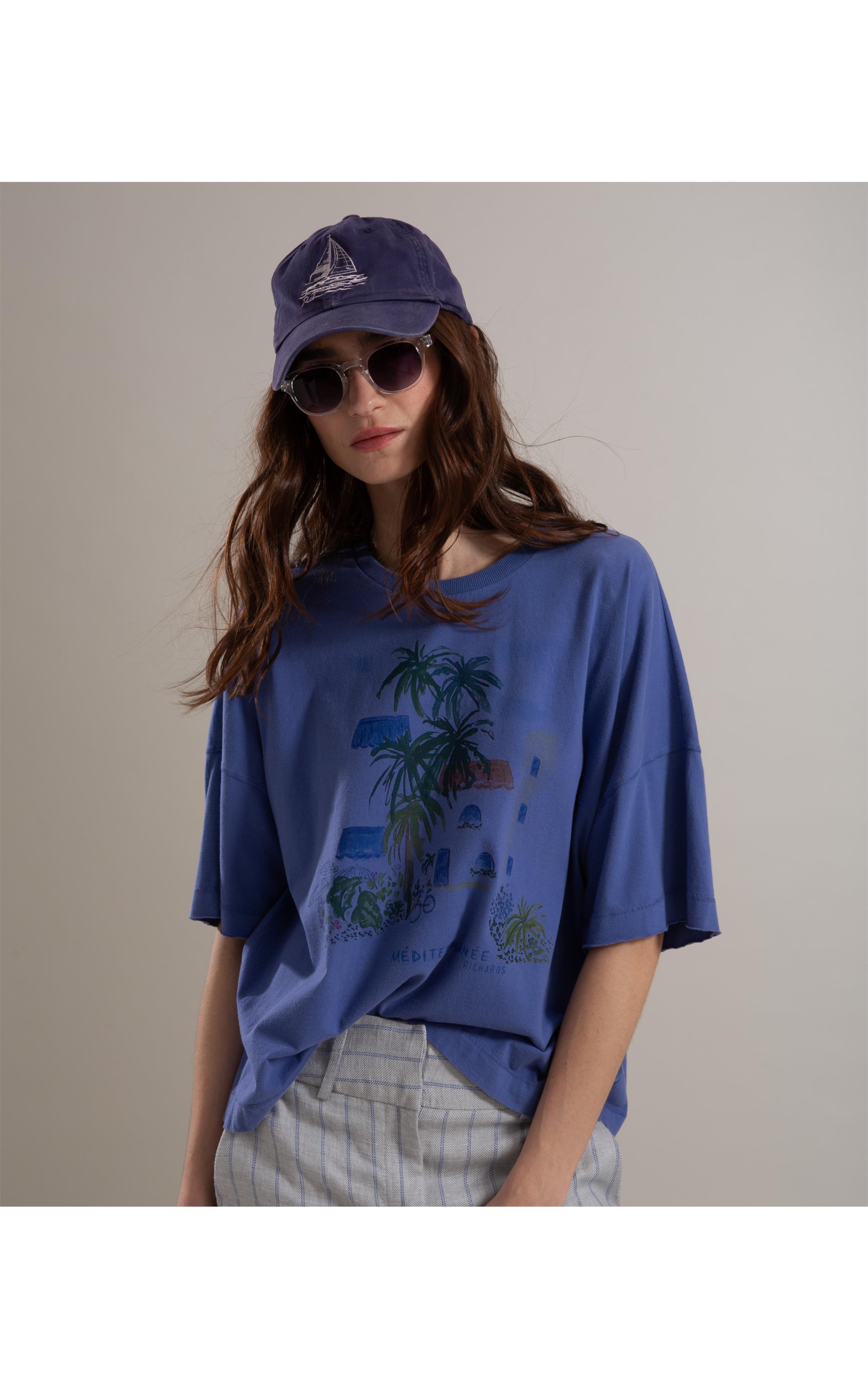 Blusa Cassie Mediterranee Gd Azul Jeans