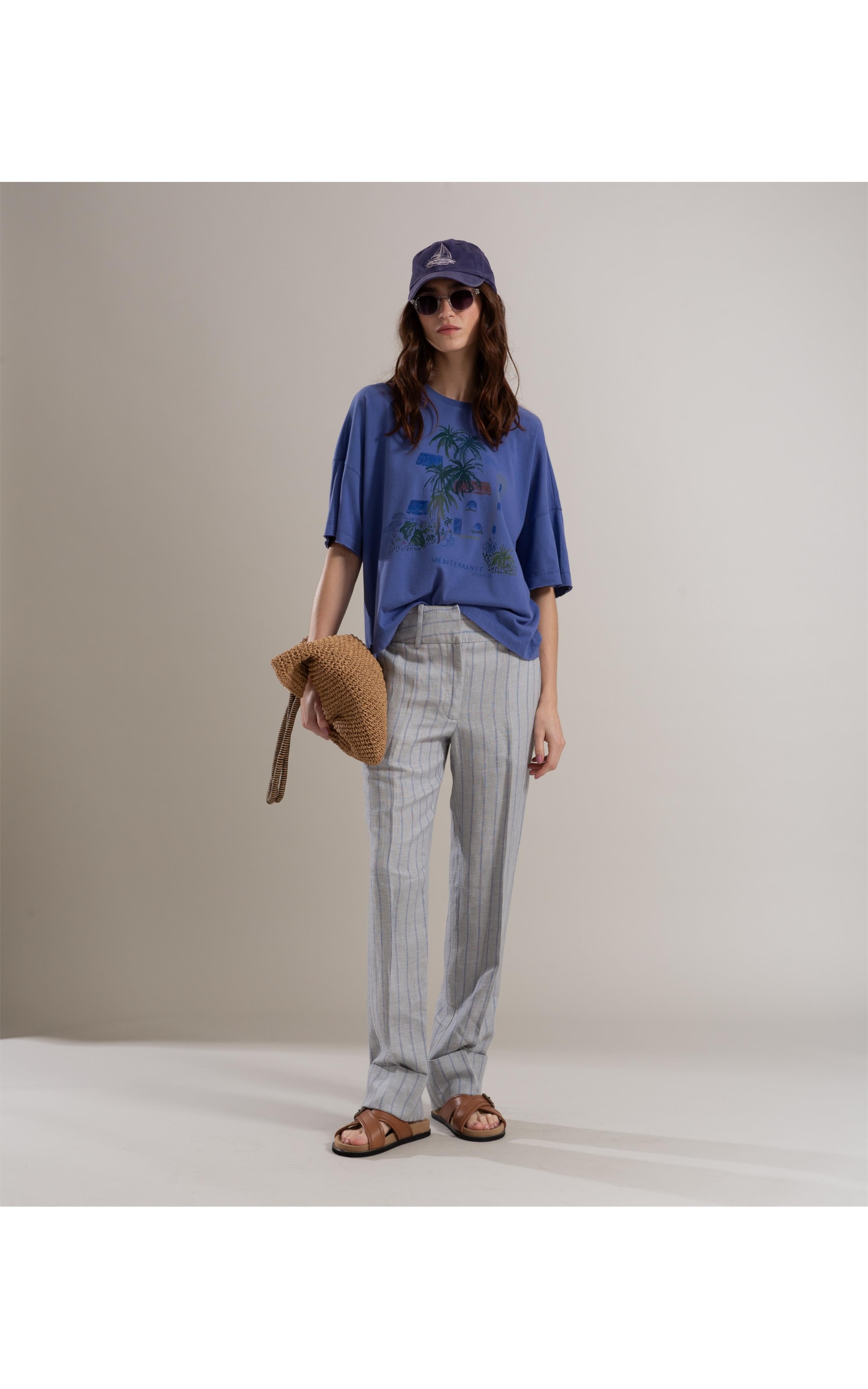 Blusa Cassie Mediterranee Gd Azul Jeans