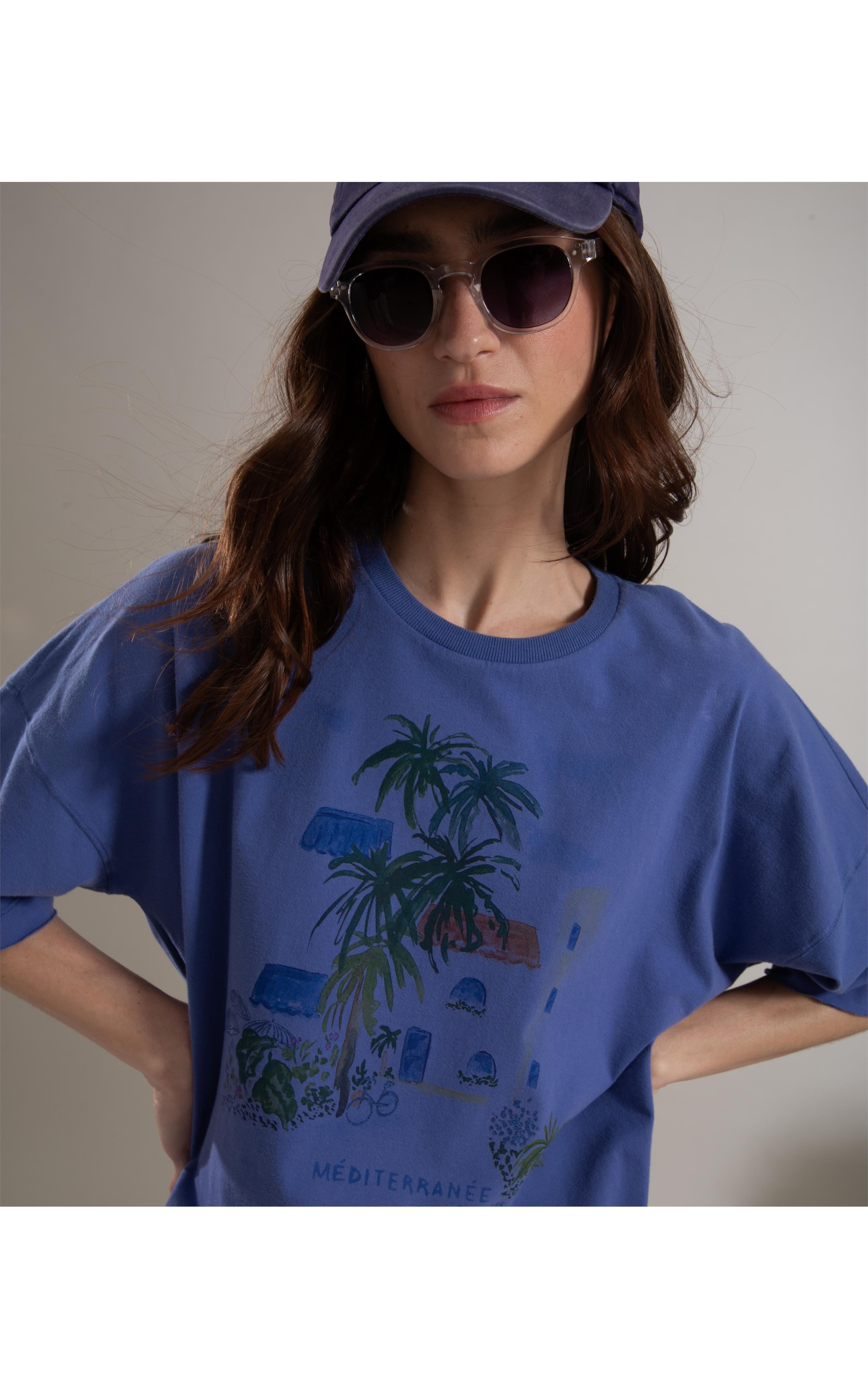 Blusa Cassie Mediterranee Gd Azul Jeans