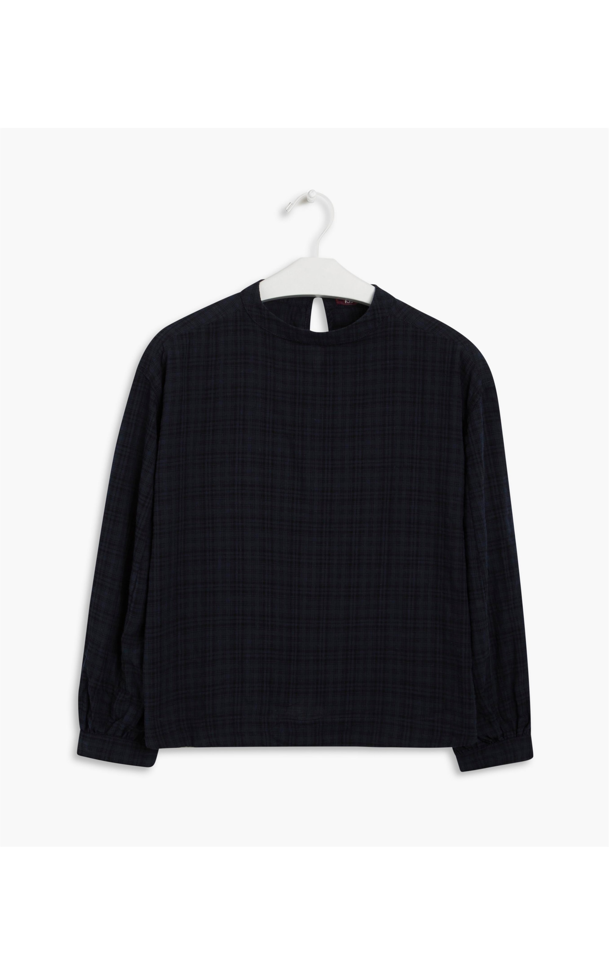 Blusa Dali Cotton Checks Marinho